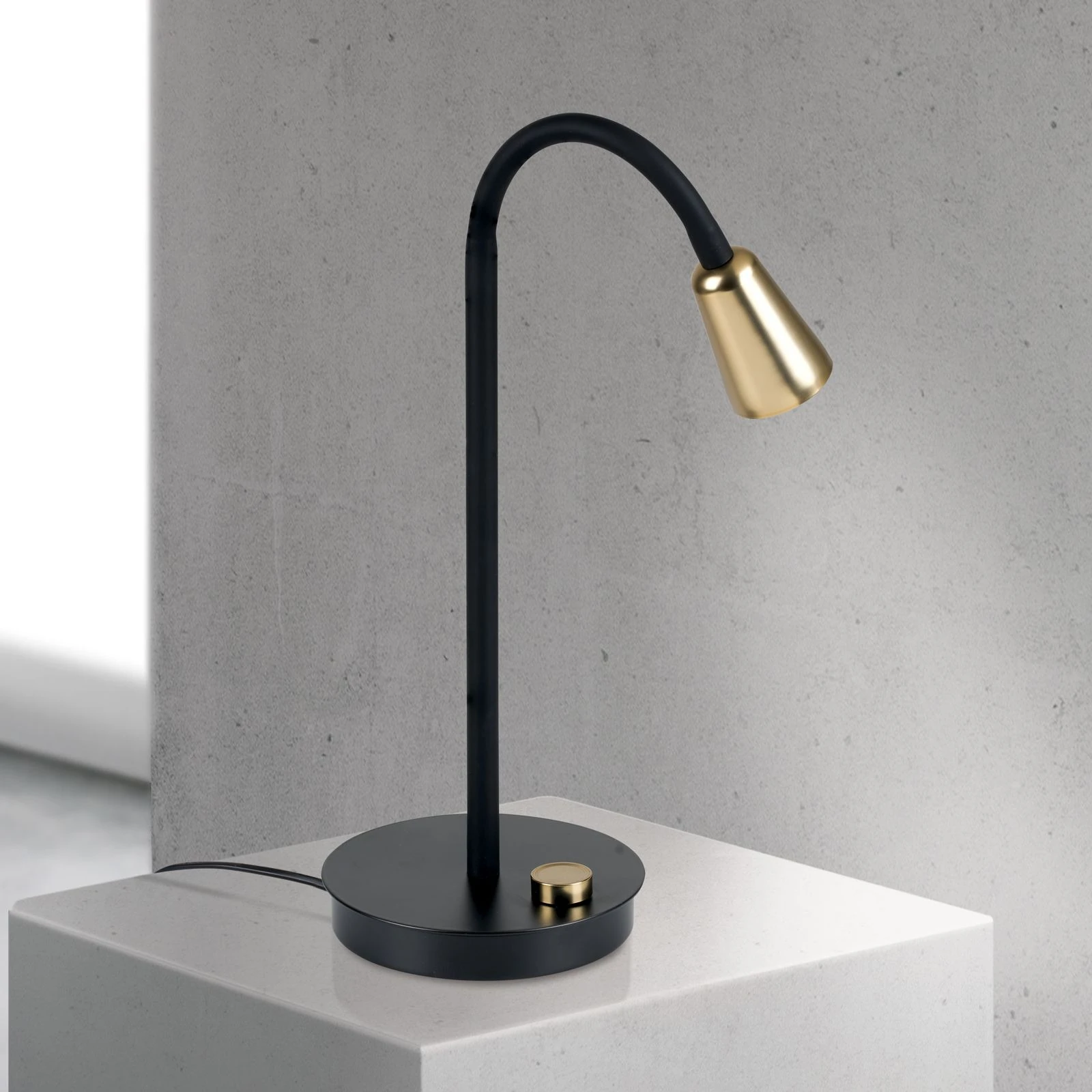 Stona lampa DOTTY, black brass - 2