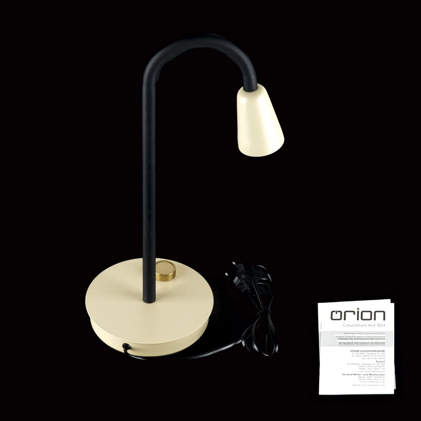 Stona lampa DOTTY, black brass - 8