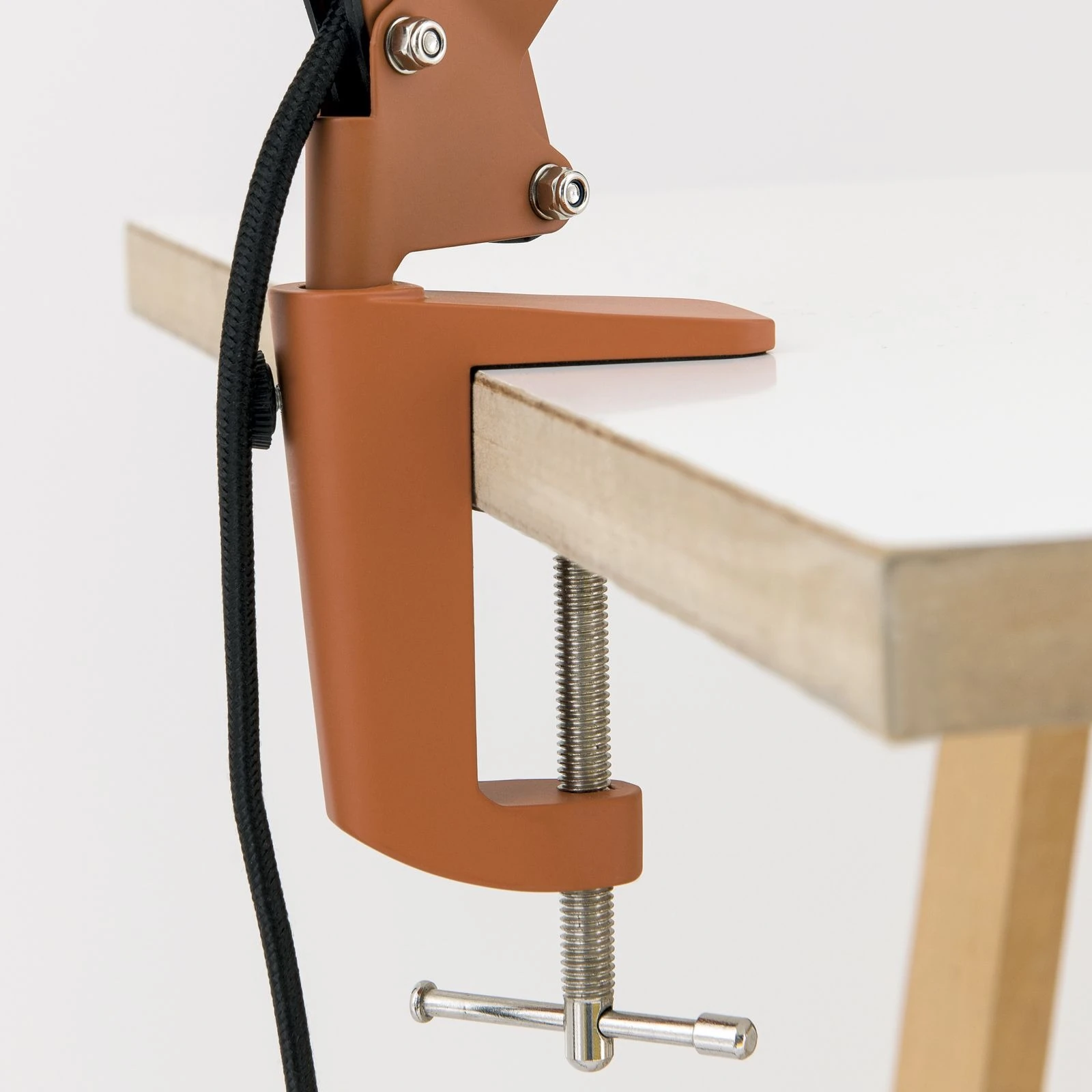 Lampa sa stezaljkom GILI, sa oprugom, koral crvena - 5