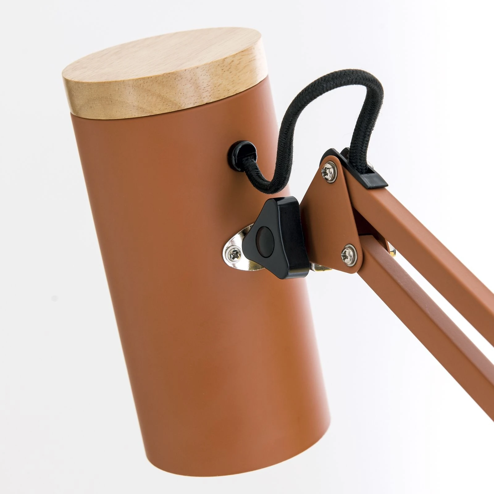 Lampa sa stezaljkom GILI, sa oprugom, koral crvena - 6