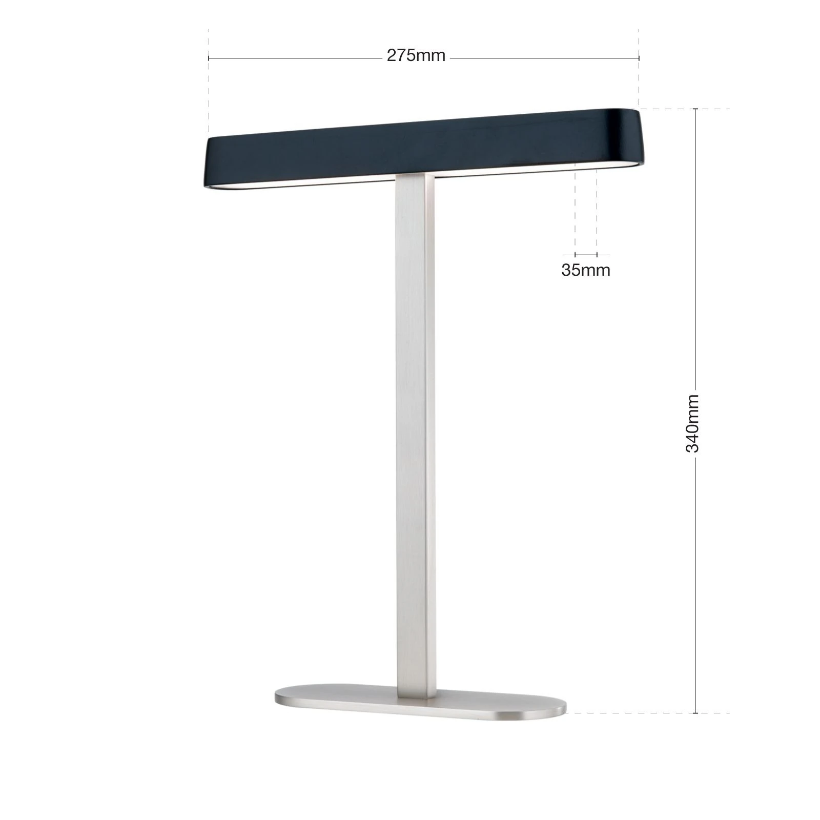 LED stona lampa AUFTAKT, saten, sa crnim abažurom - 7