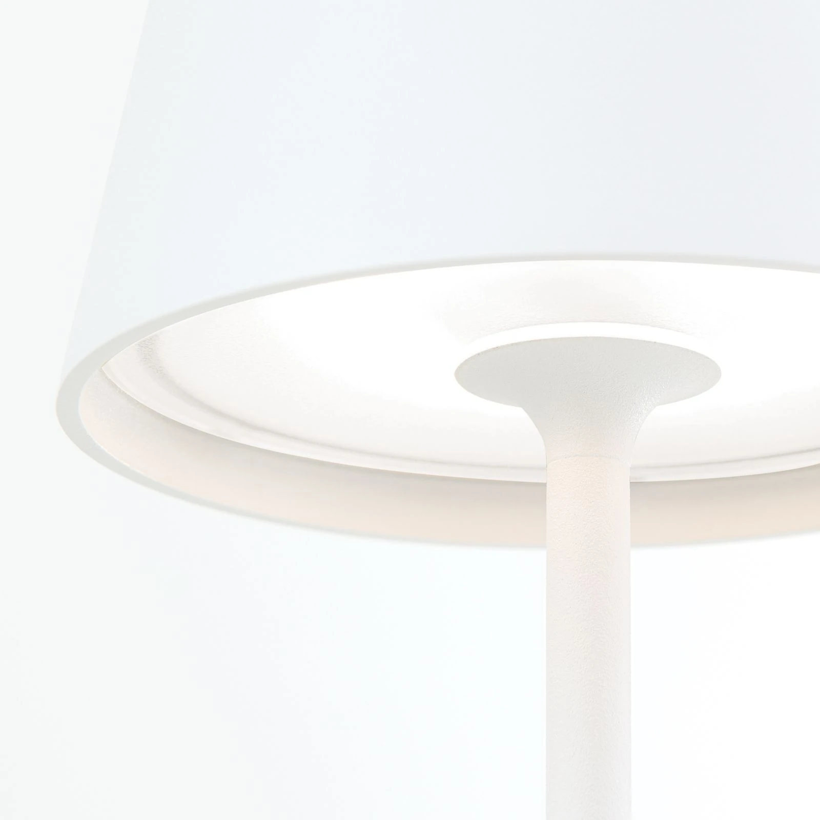 LED punjiva baterijska stona lampa CHANDELLE, bela - 5