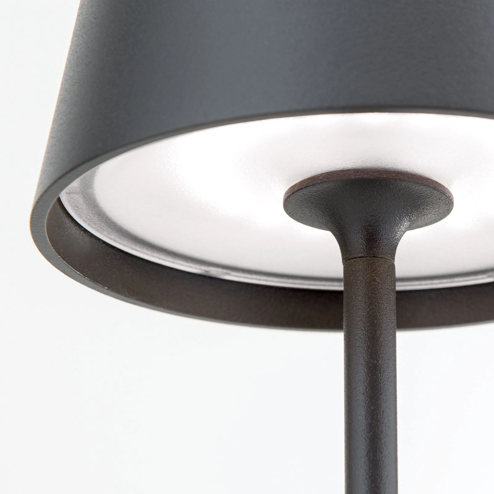 LED punjiva baterijska stona lampa CHANDELLE, antracit - 5