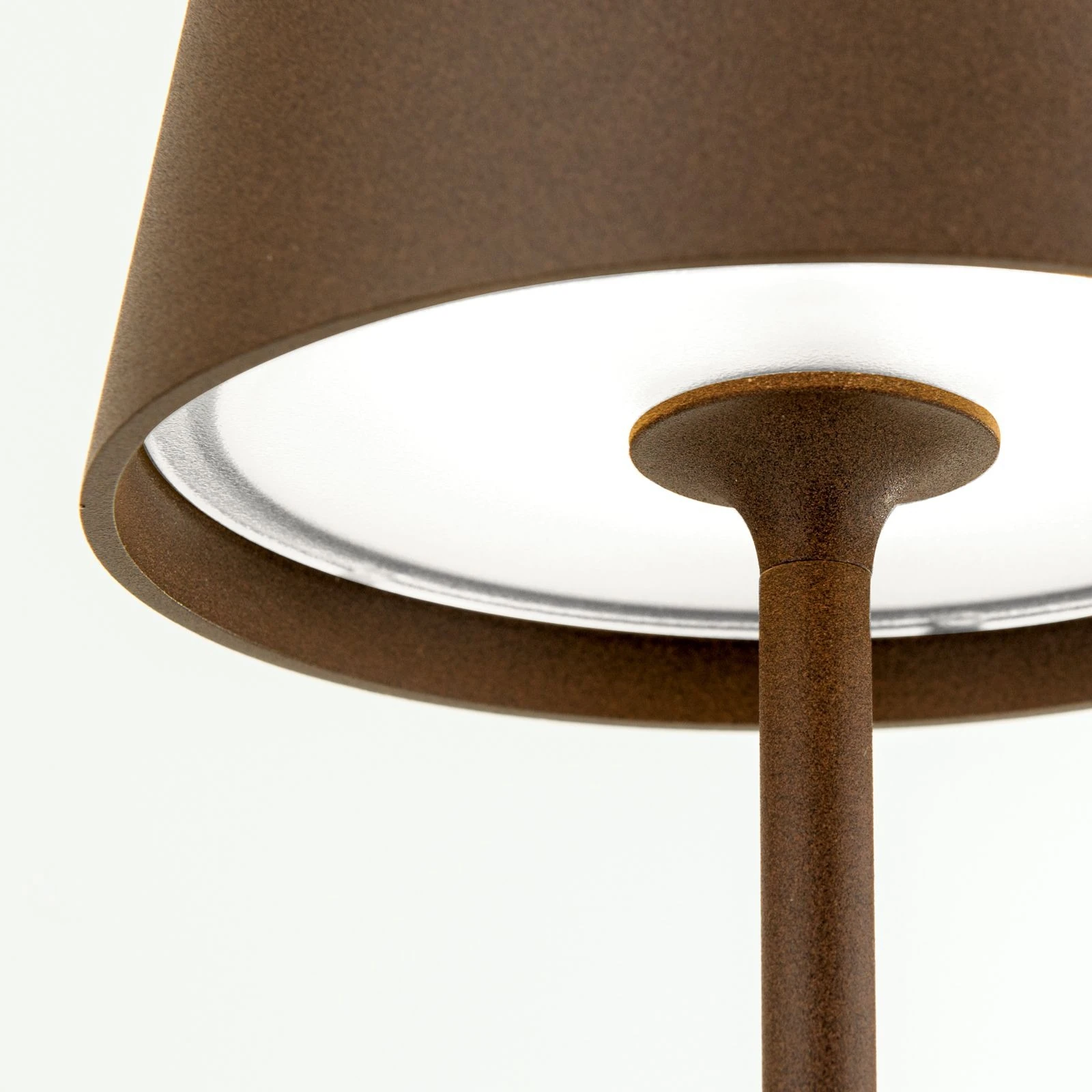 LED punjiva baterijska stona lampa CHANDELLE, rđasto braon - 5