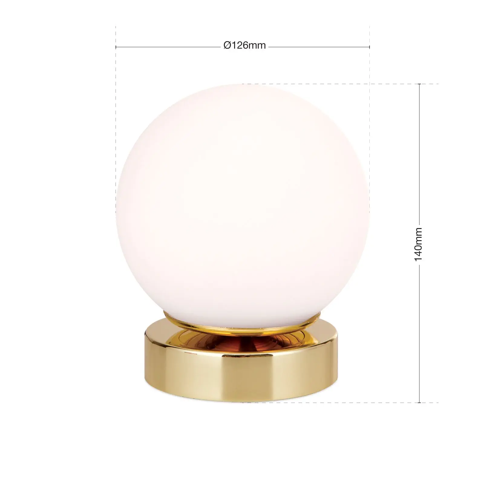 Stona lampa TRICIA, zlatna sa opal mat staklenim abažurom - 7