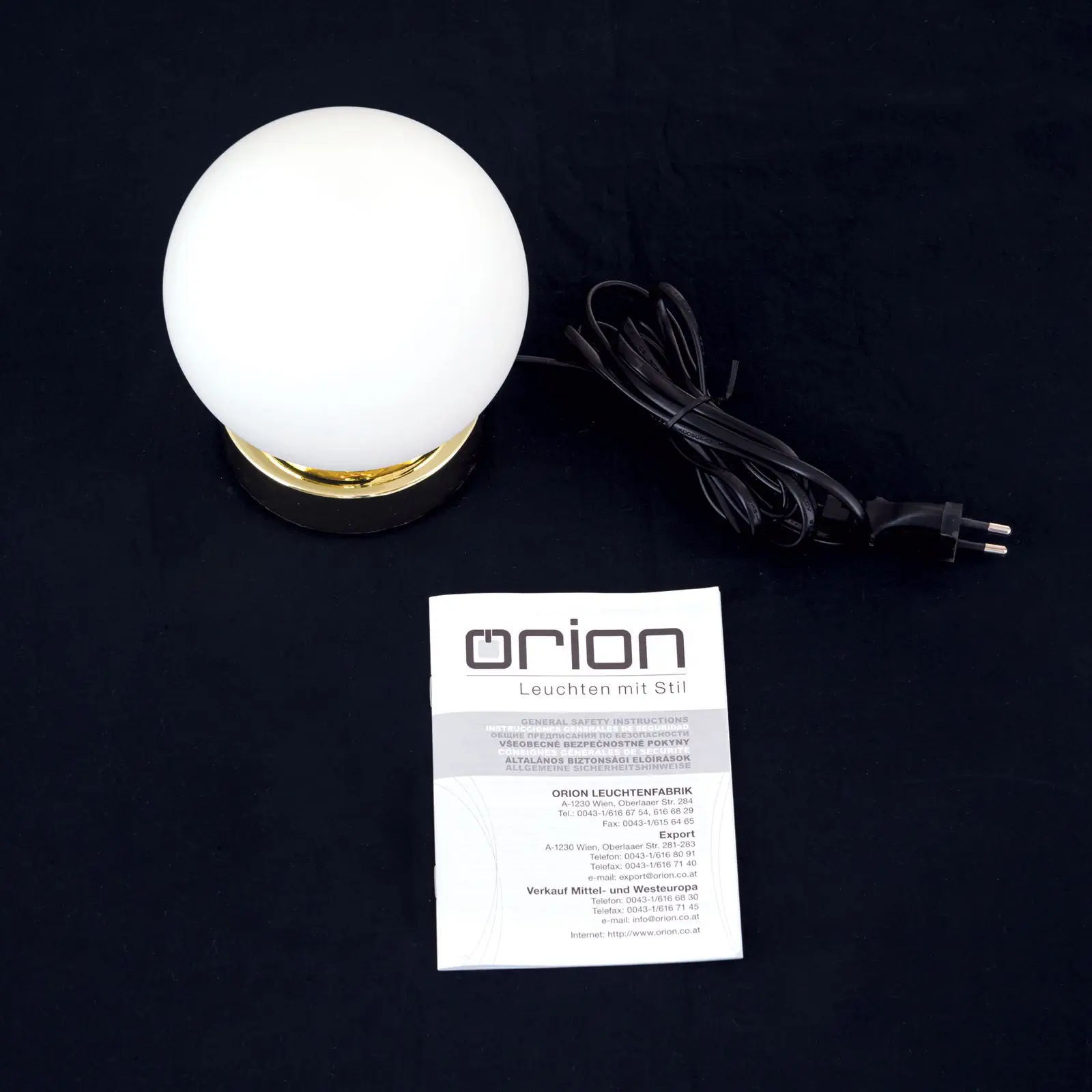 Stona lampa TRICIA, zlatna sa opal mat staklenim abažurom - 8