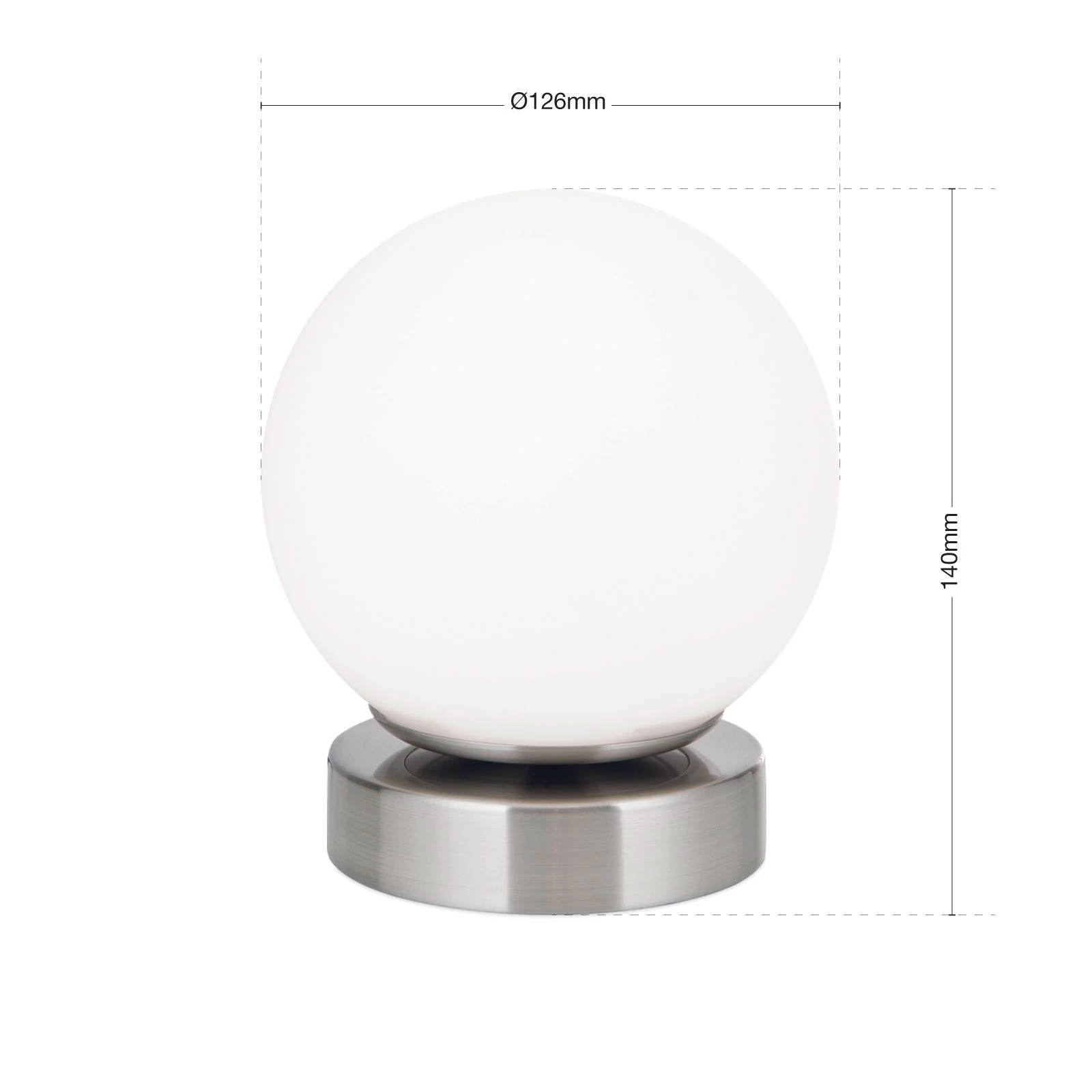 Stona lampa na dodir TRICIA, saten, opalno mat stakleni abažur - 7