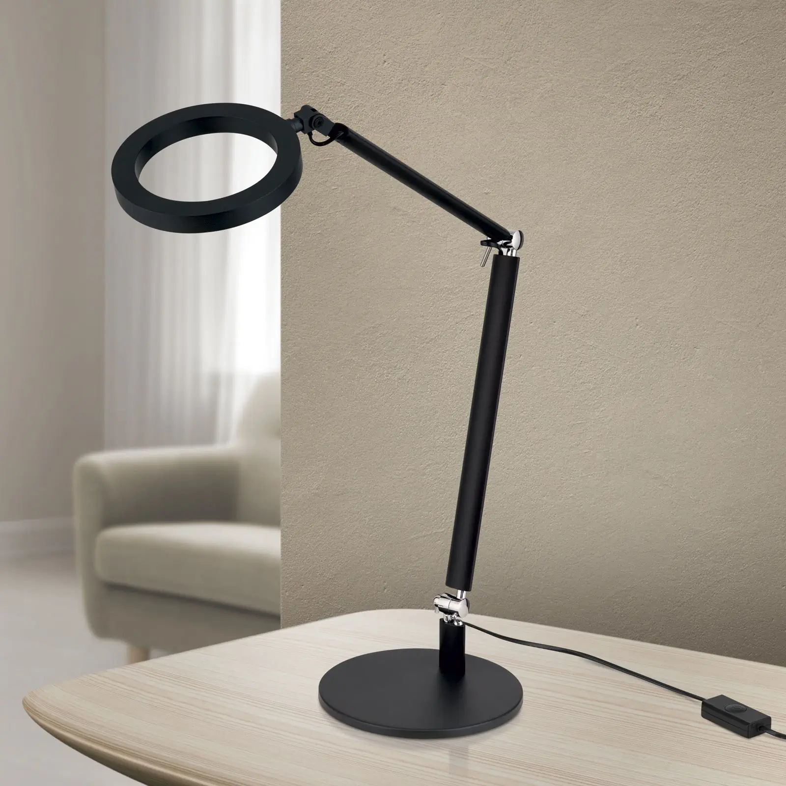 LED stona lampa RINGO, height 40-75 cm, crna - 2