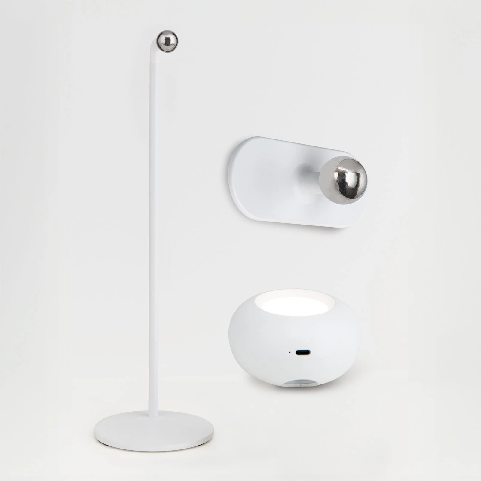 LED punjiva baterijska lampa KERBY, bela - 5