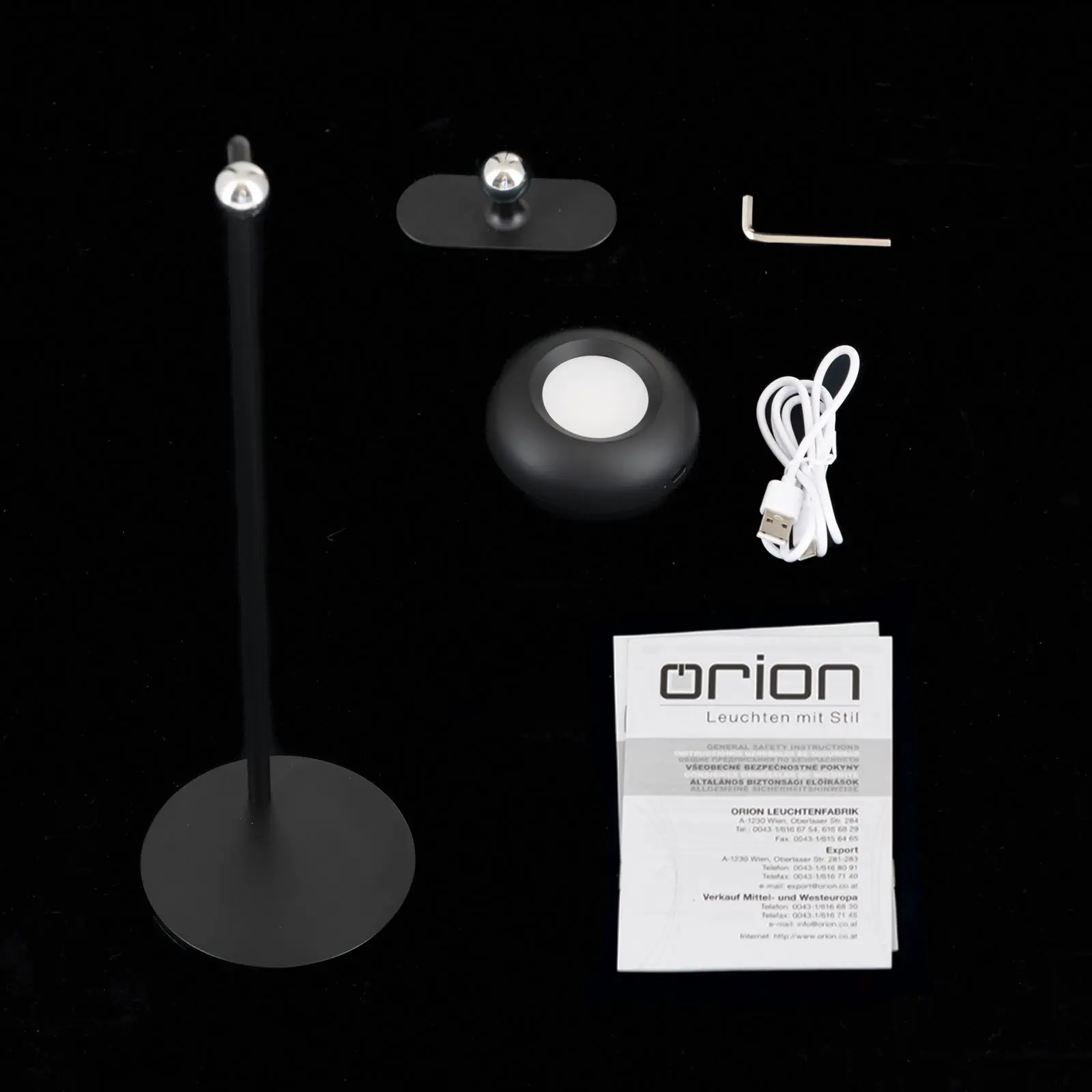 LED punjiva baterijska lampa KERBY, crna - 8