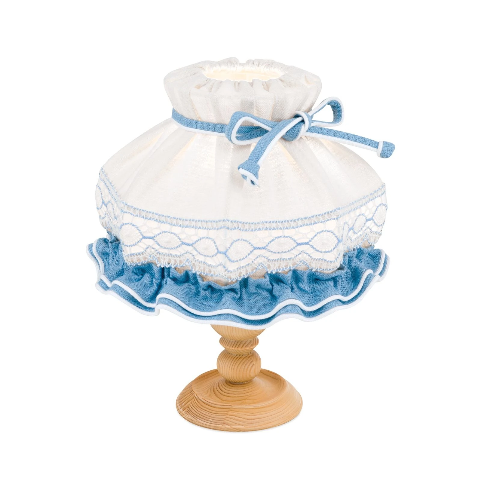 Stona lampa KITZ, sa dekorativnom plavom trakom, srednja - 4