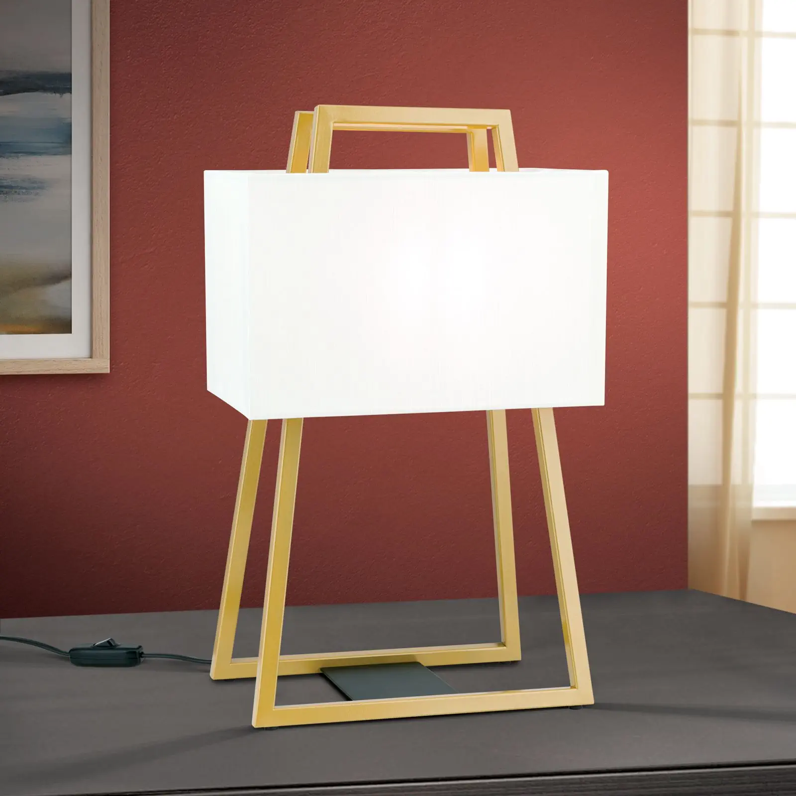 Stona lampa GORDI, zlatna - 2