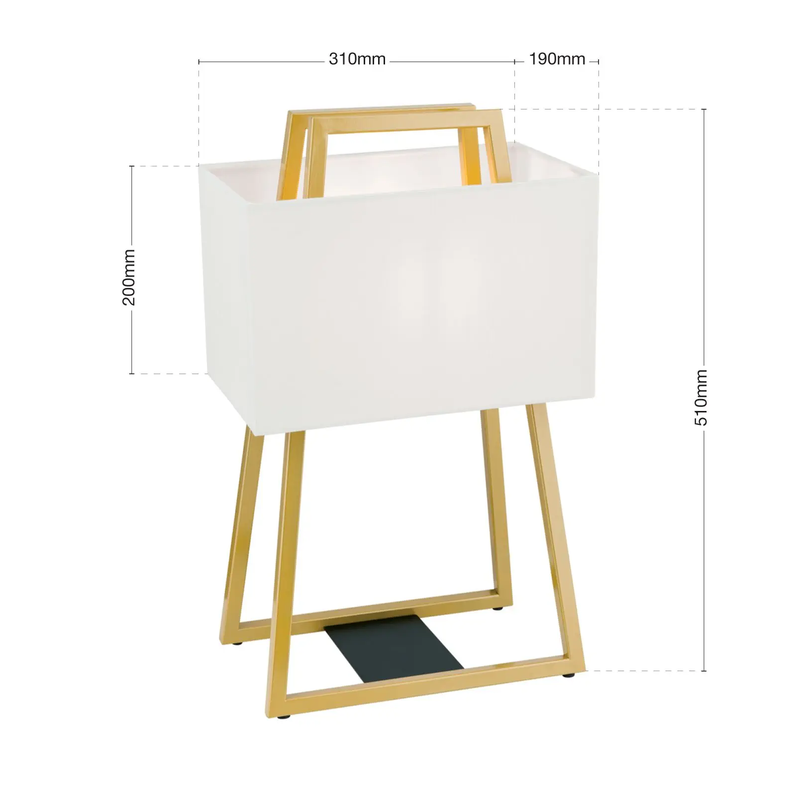 Stona lampa GORDI, zlatna - 7