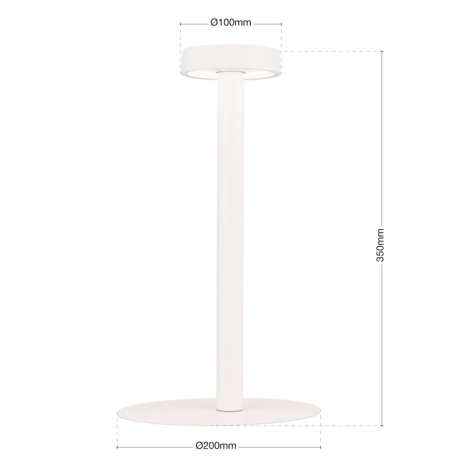 LED punjiva baterijska stona lampa ILLUMI, bela - 7