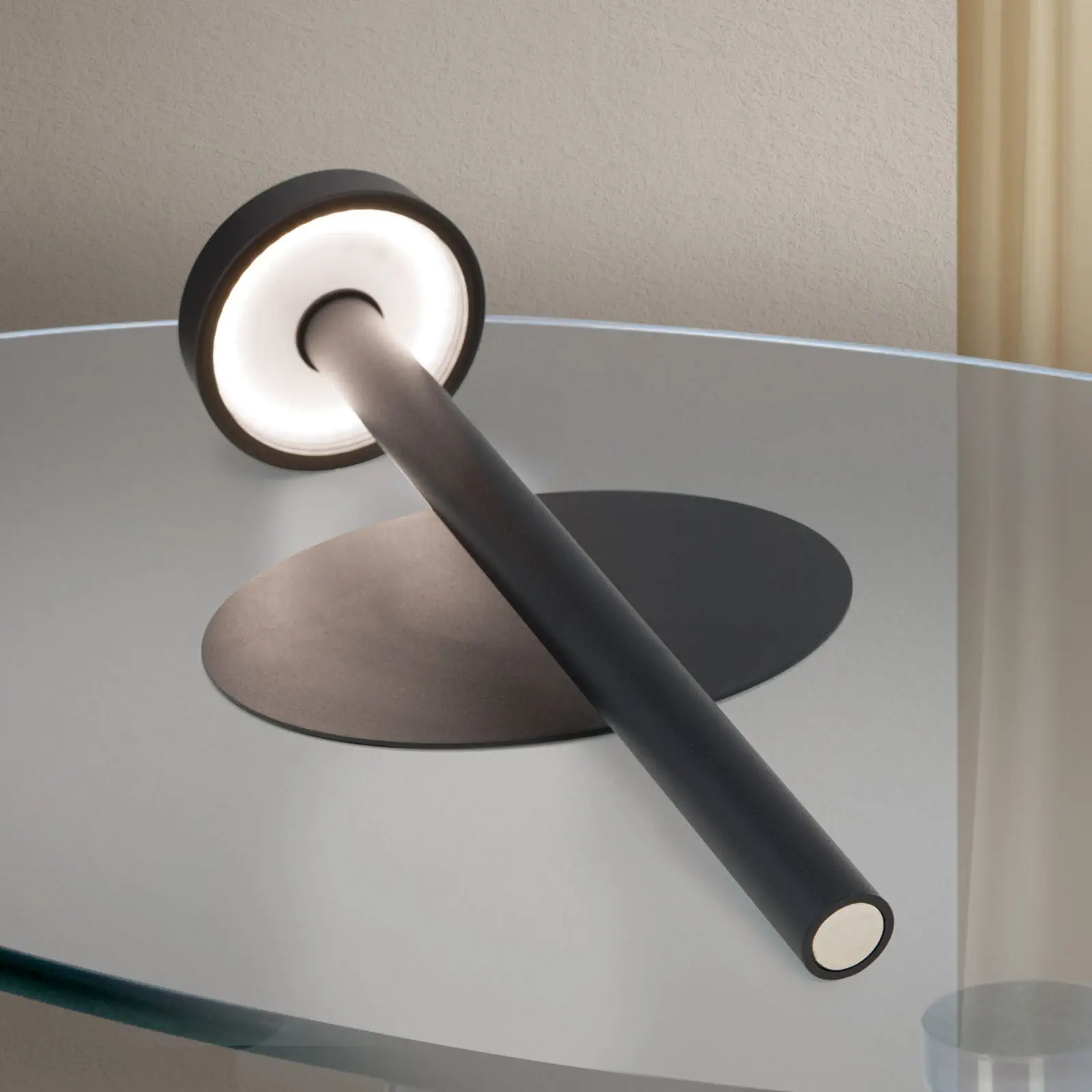 LED punjiva baterijska stona lampa ILLUMI, crna - 5