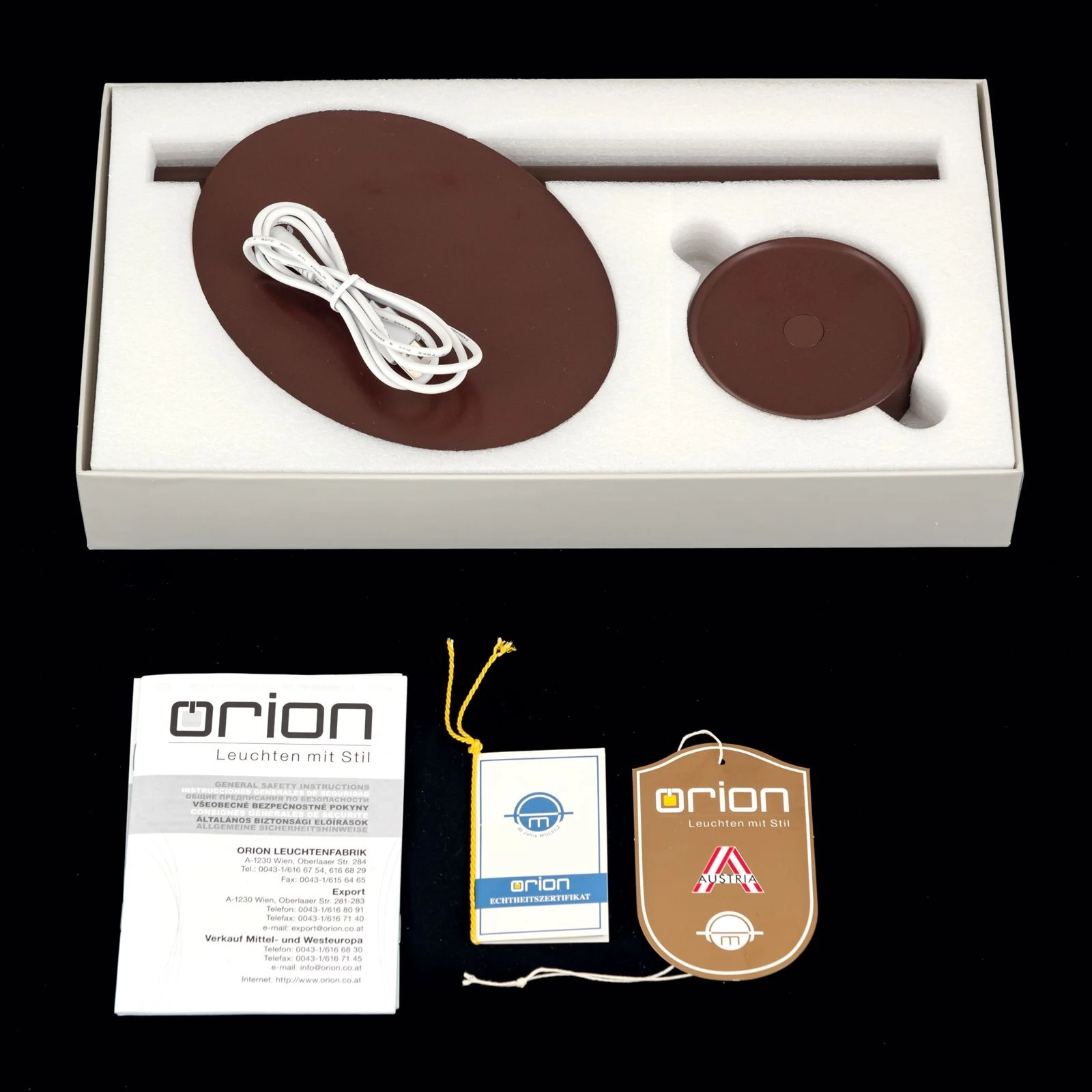 LED punjiva baterijska stona lampa ILLUMI, braon - 8