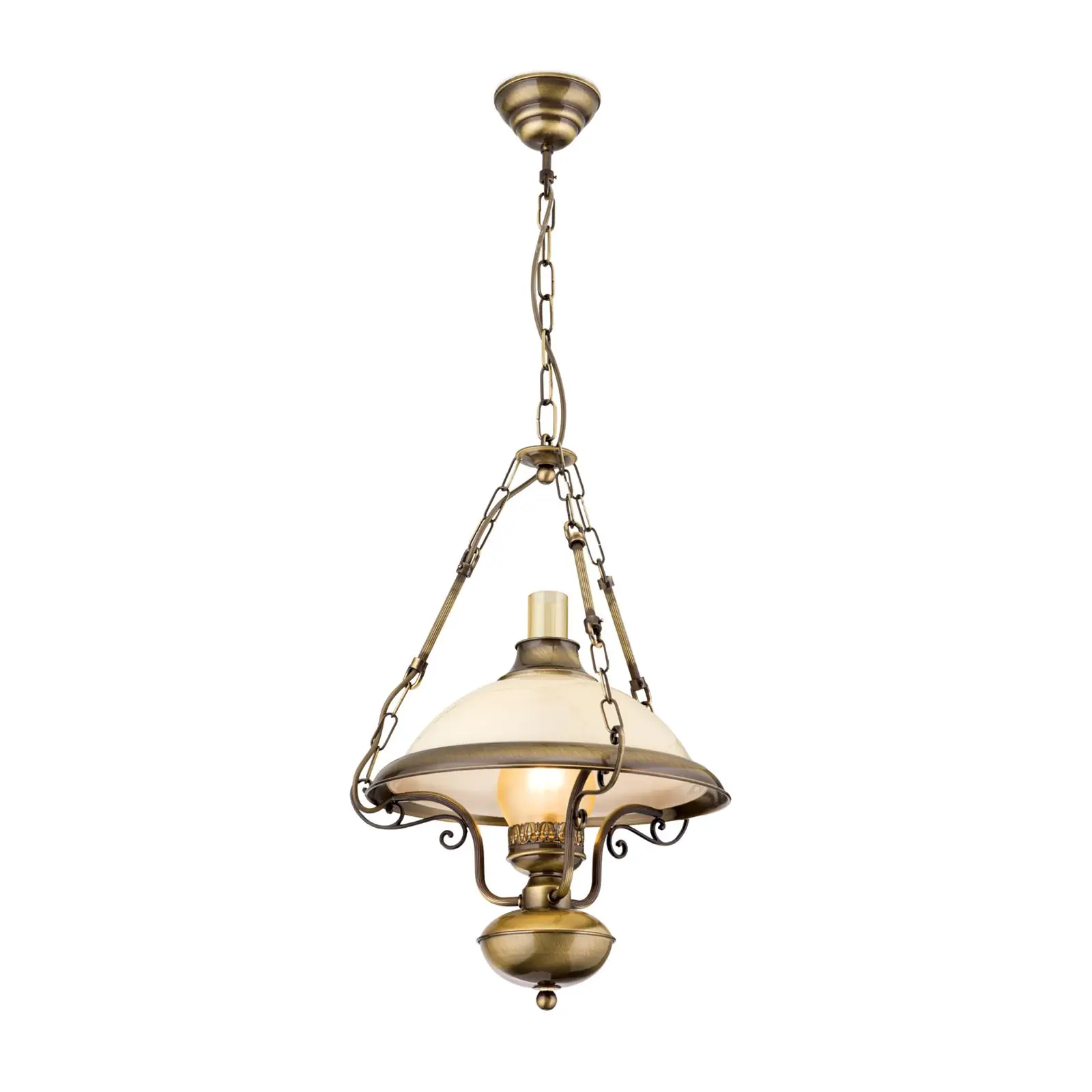 Fenjer AUSTRIAN OLD LAMP, završna obrada antik mesing, Ø 35 cm - 4