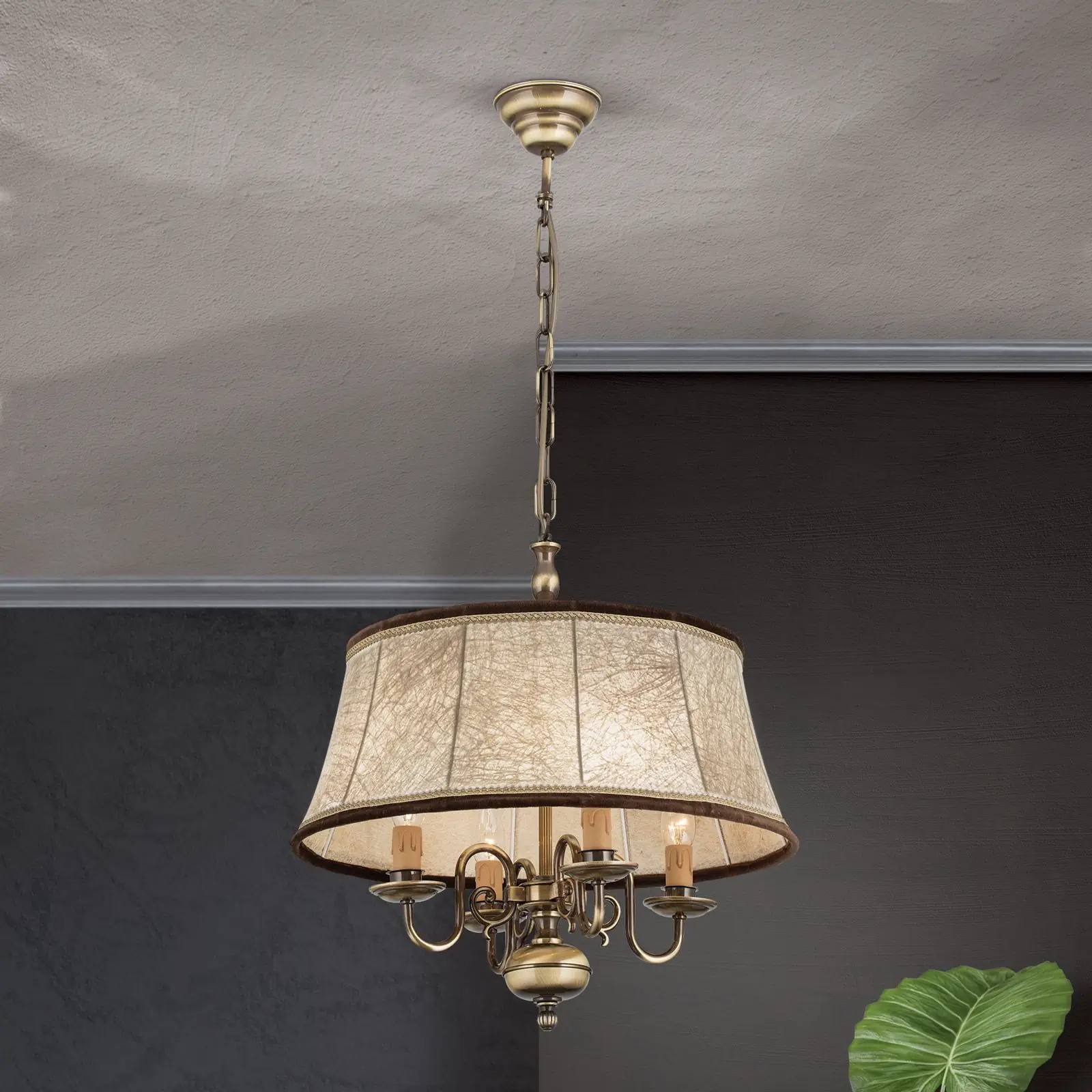 Viseća lampa FLÄMISCH, 4 izvora svetla, patina - 2