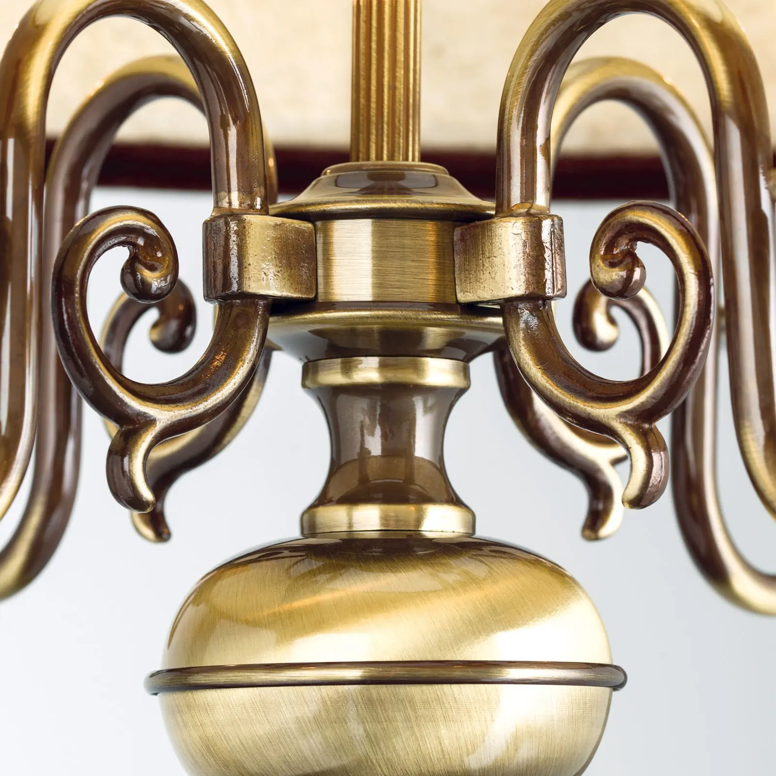 Viseća lampa FLÄMISCH, 4 izvora svetla, patina - 5