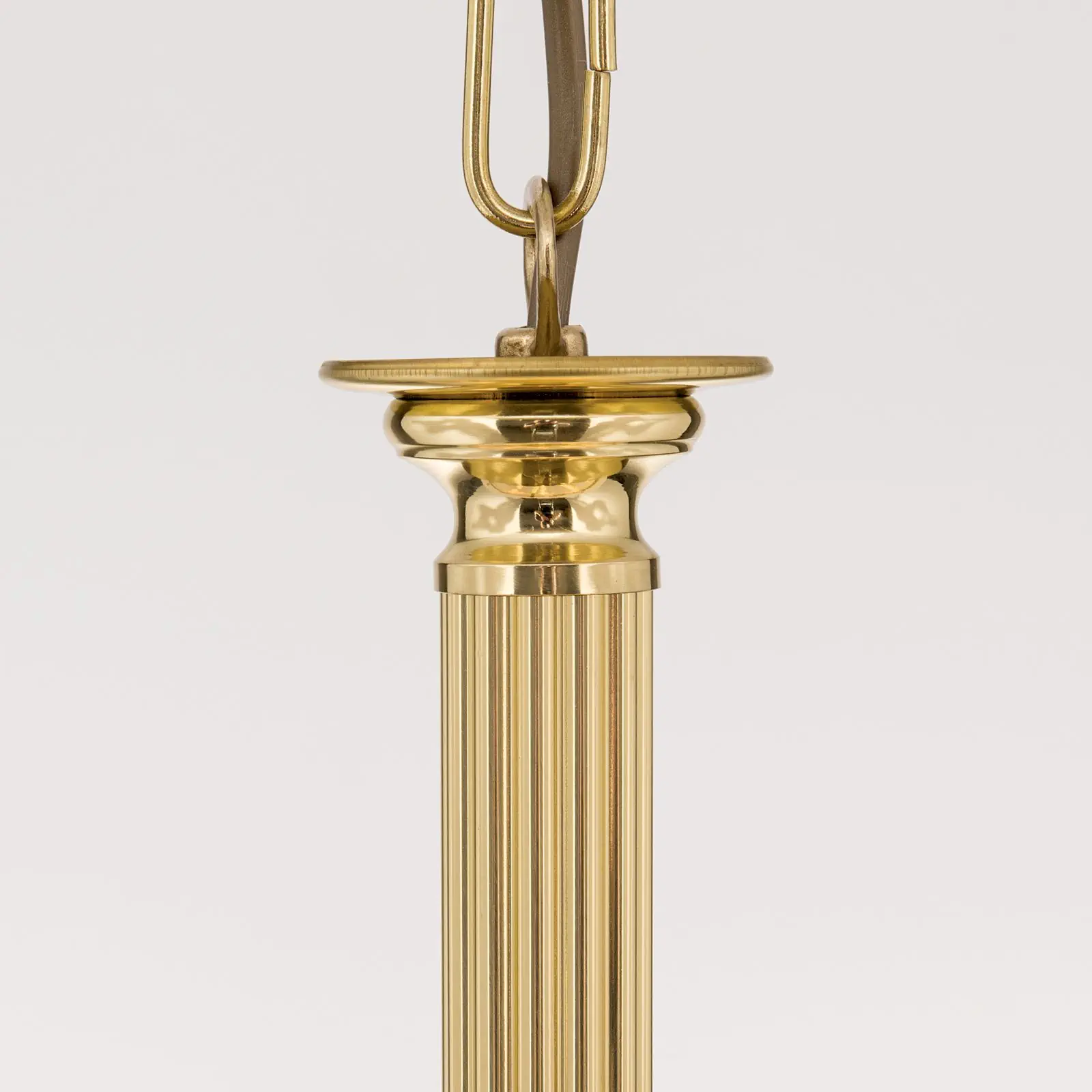 Viseća lampa WIENER NOSTALGIE, sjajni mesing, sa opal mat staklom, 33cm - 5