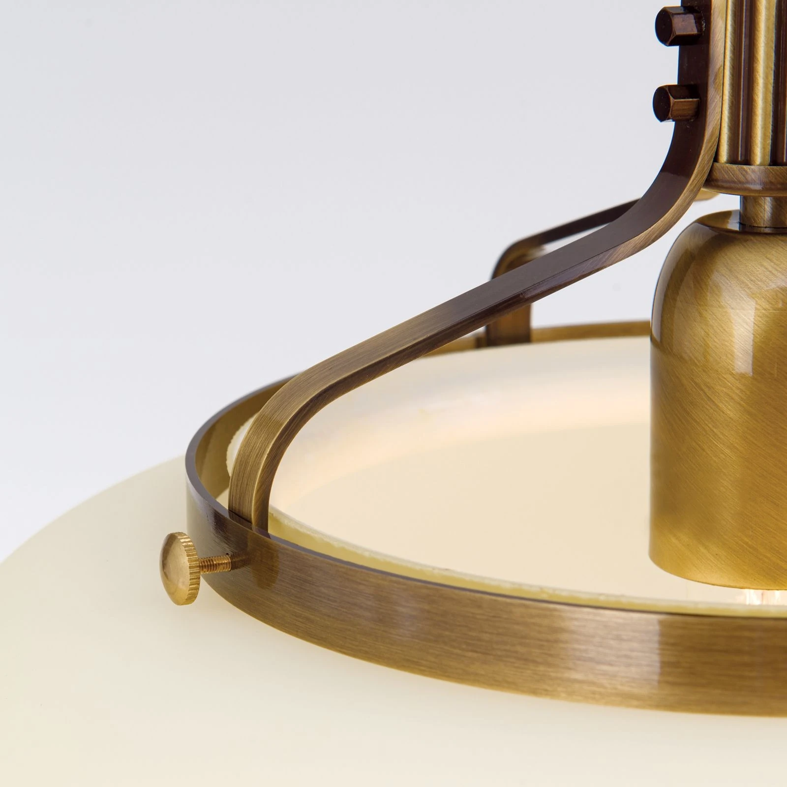 Viseća lampa WIENER NOSTALGIE, Ø 33 cm, antik mesing, šampanj mat staklo - 6