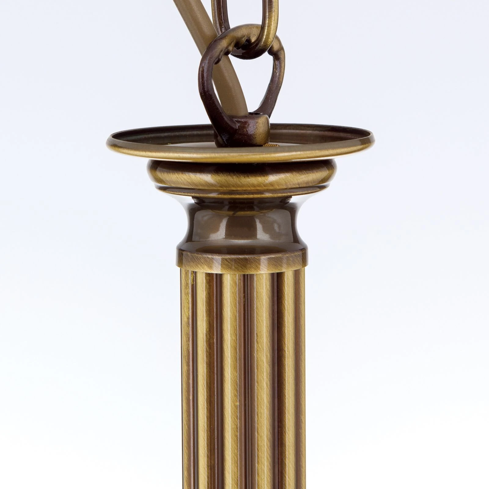 Viseća lampa WIENER NOSTALGIE, Ø 27 cm, antik mesing, šampanj mat staklo - 6