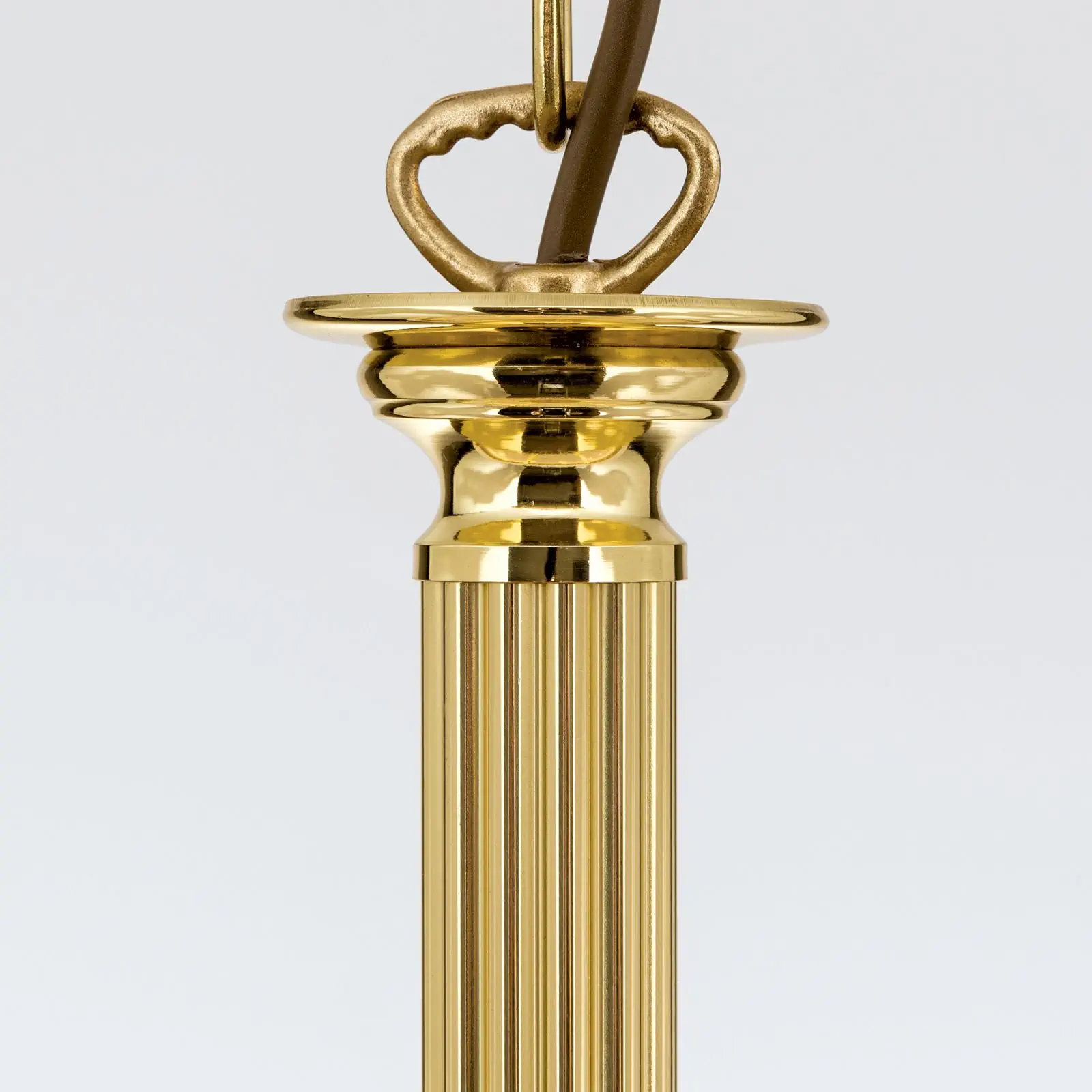 Viseća lampa WIENER NOSTALGIE, sjajni mesing, sa opal mat staklom, 40cm - 6