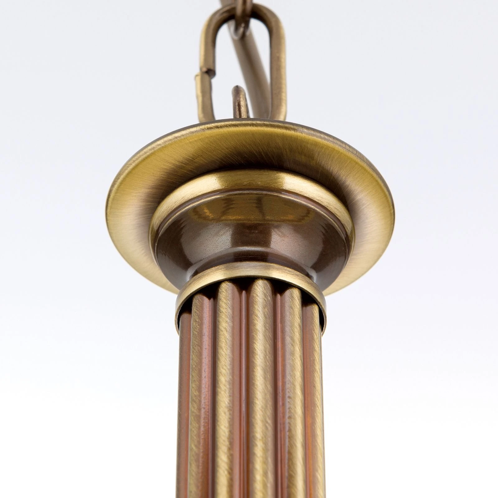 Viseća lampa WIENER NOSTALGIE, Ø 40 cm, antik mesing, šampanj mat staklo - 6