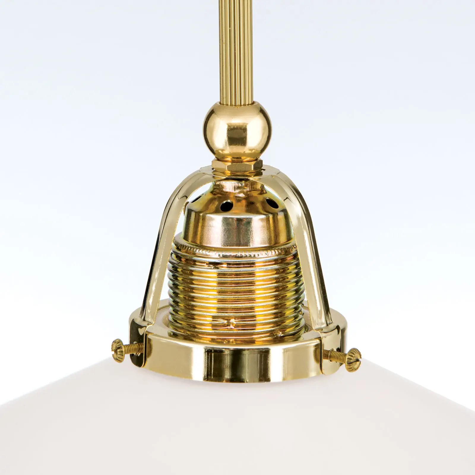 Pojedinačna viseća lampa ARTDESIGN, sjajni mesing, sa opalnim staklom, 30cm - 5