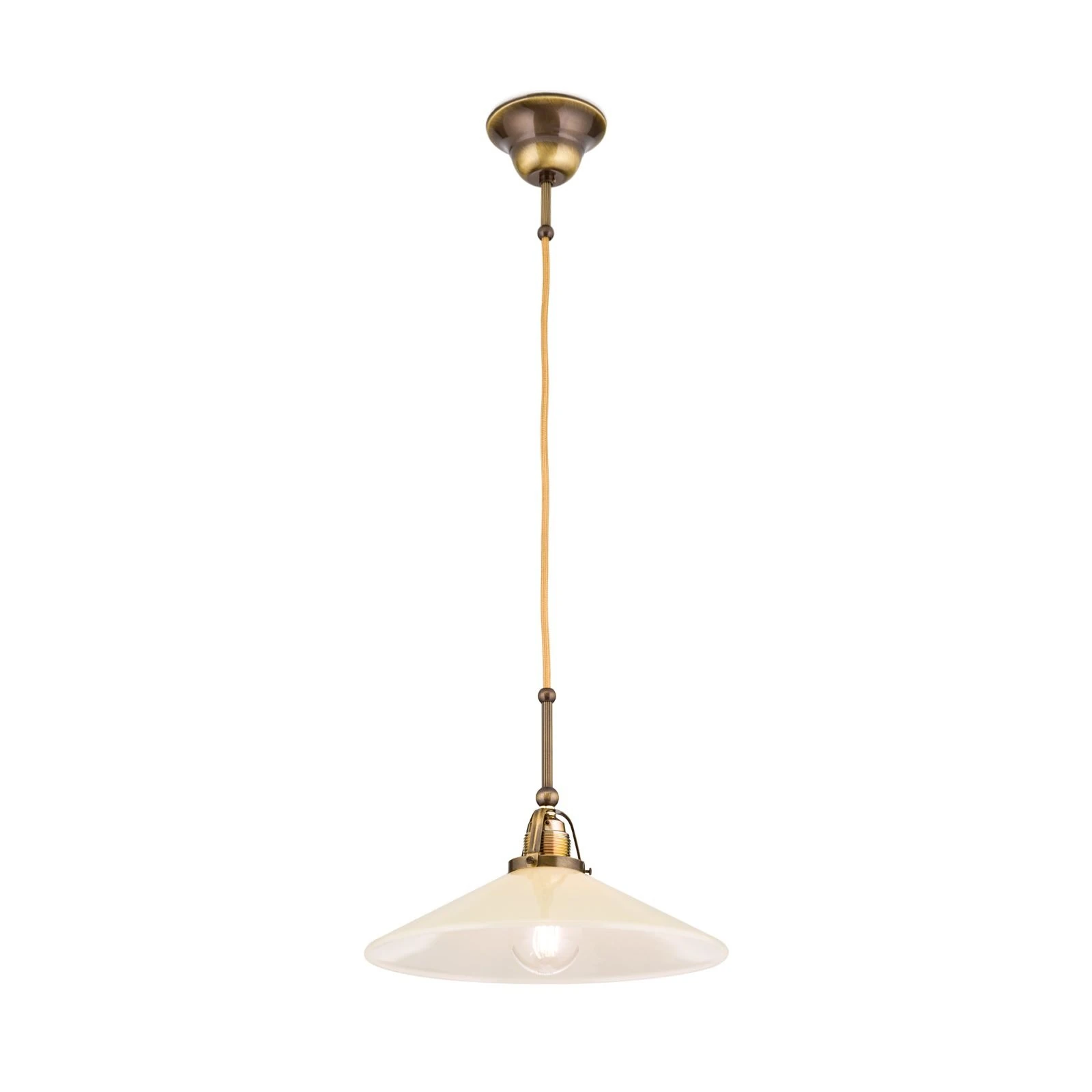 Viseća lampa ARTDESIGN, 1 izvora svetla, antik mesing, šampanj staklo, Ø 30 cm - 4