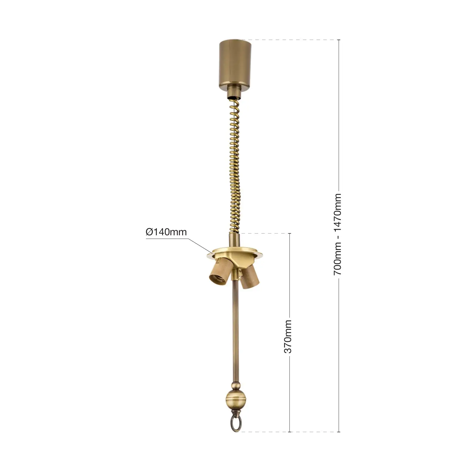 Potezni viseći nosač za tekstilne abažure, patina - 7