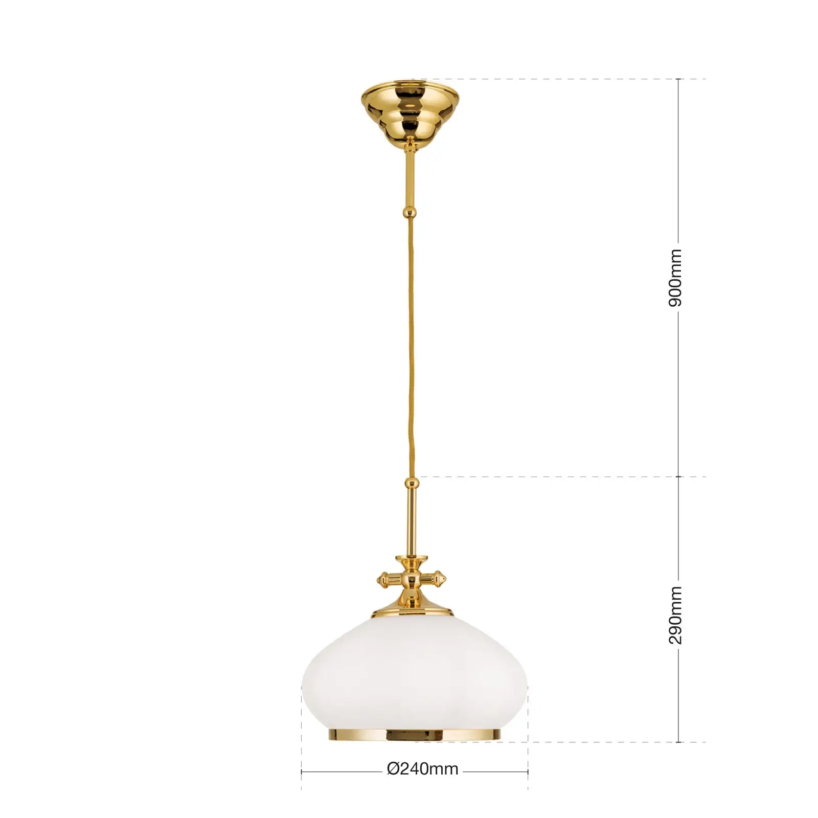 Viseća lampa EMPIRE, zlato, 24cm - 7