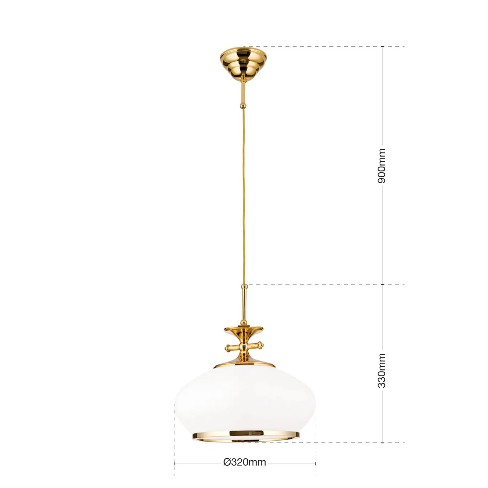 Viseća lampa EMPIRE, zlato, 32cm - 7