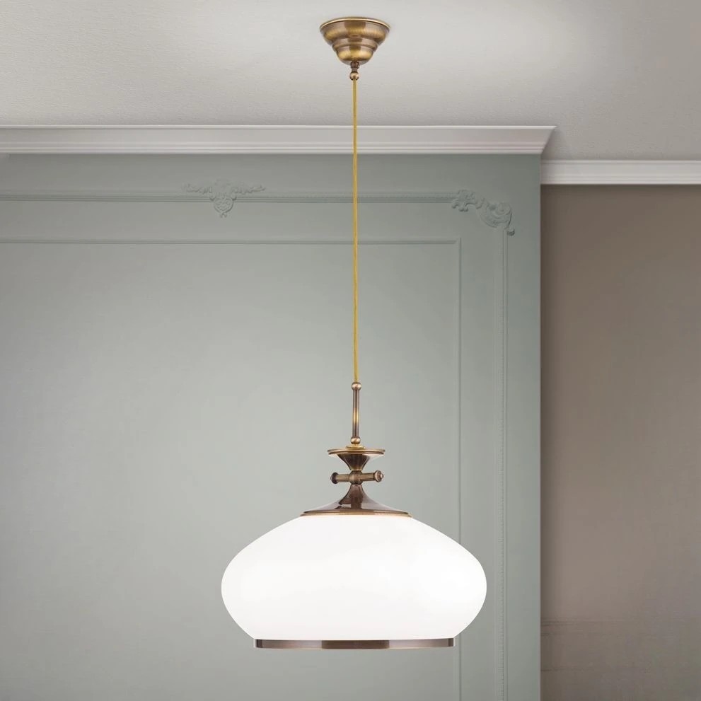 Viseća lampa EMPIRE, antik mesing završna obrada, 40cm - 1