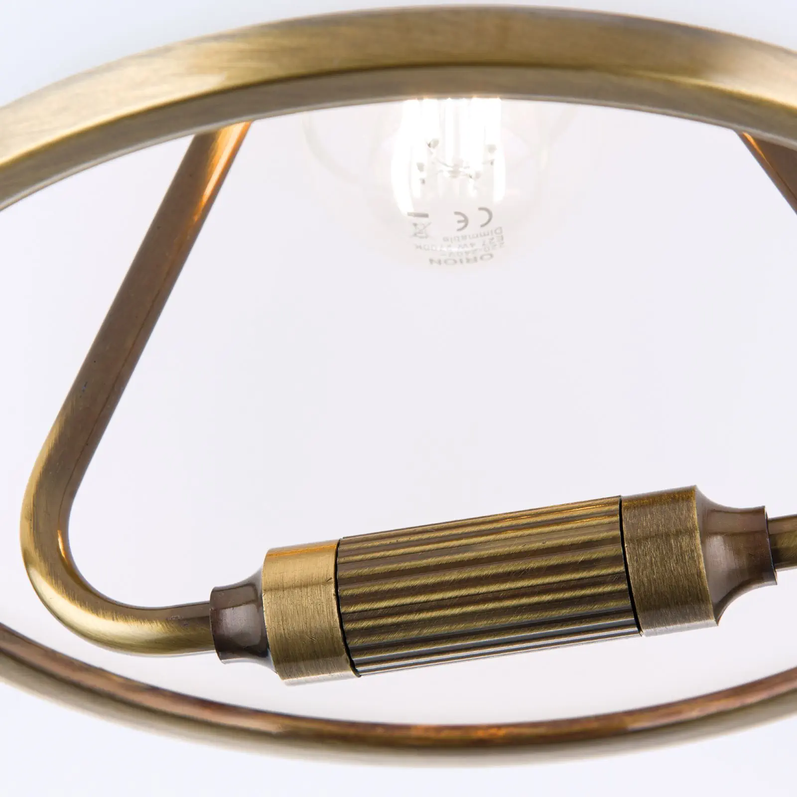 Viseća lampa EMPIRE, antik mesing završna obrada, 32cm, sa sistemom podizanja - 5