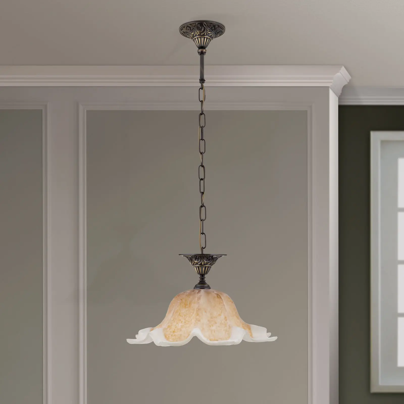 Viseća lampa TOSCA, antik mesing - 3