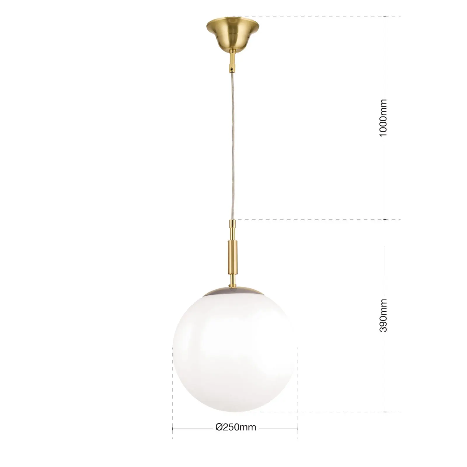 Viseća lampa ARTDESIGN, mat mesing, 25cm - 7