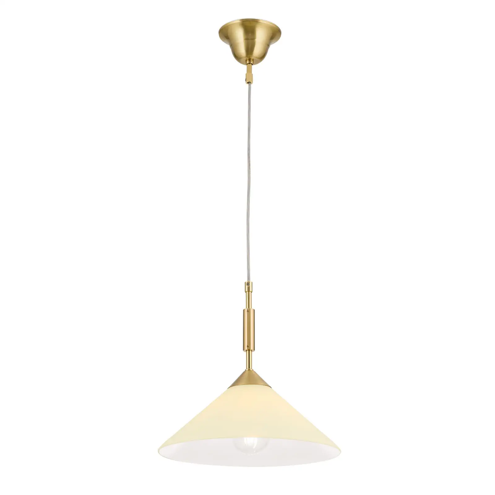 Viseća lampa ARTDESIGN, 1 izvor svetla, mat mesing, sa staklom u boji šampanjca, 30cm - 4