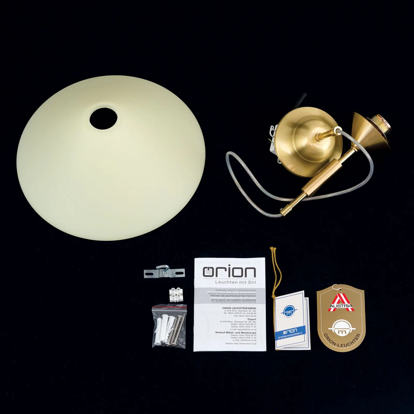 Viseća lampa ARTDESIGN, 1 izvor svetla, mat mesing, sa staklom u boji šampanjca, 30cm - 8