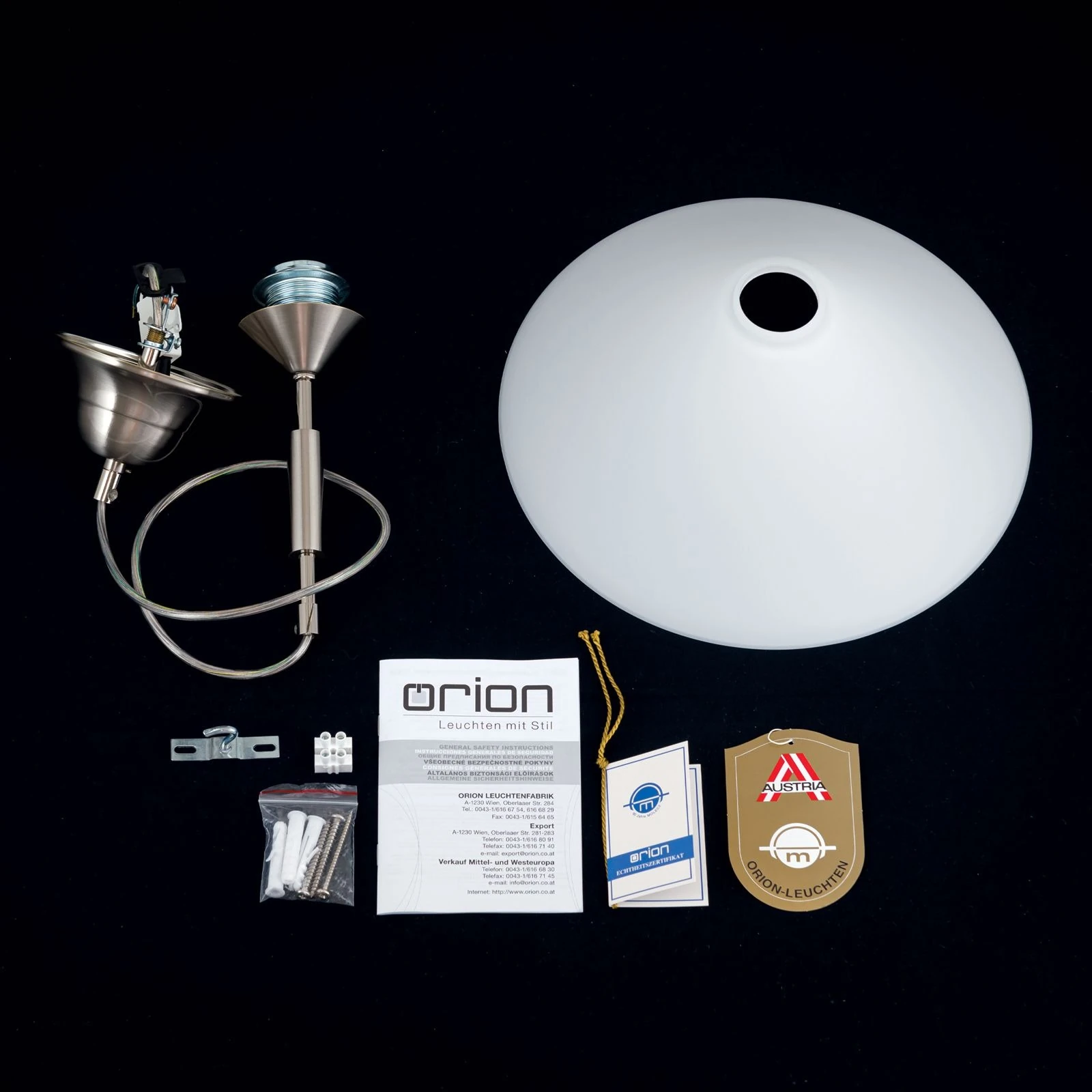 Viseća lampa ARTDESIGN, 1 izvora svetla, satin hrom, opalno staklo, Ø 30 cm - 8