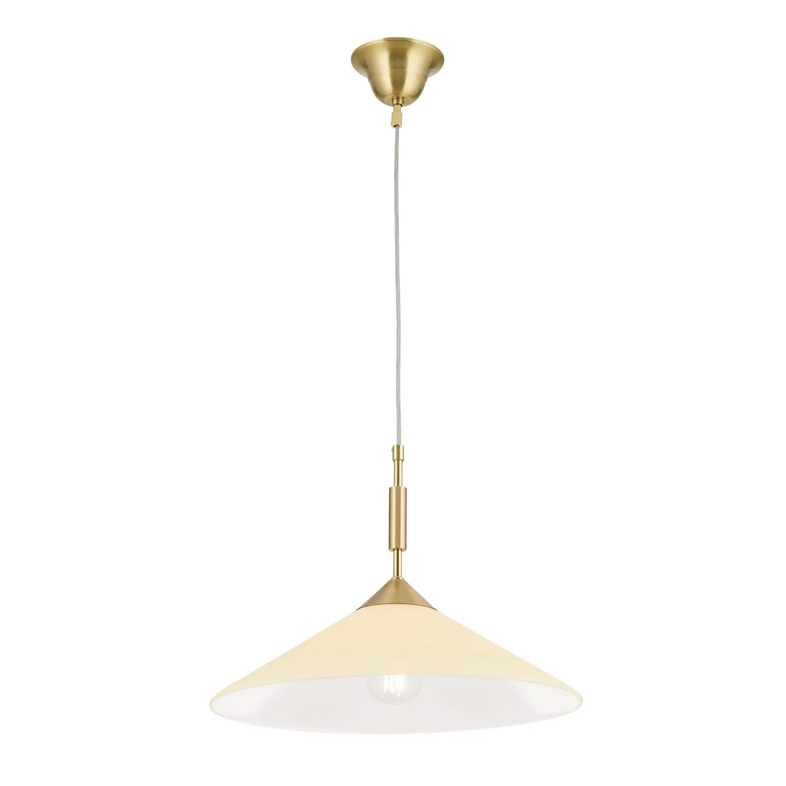 Viseća lampa ARTDESIGN, 1 izvor svetla, mat mesing, sa staklom u boji šampanjca, 40cm - 4