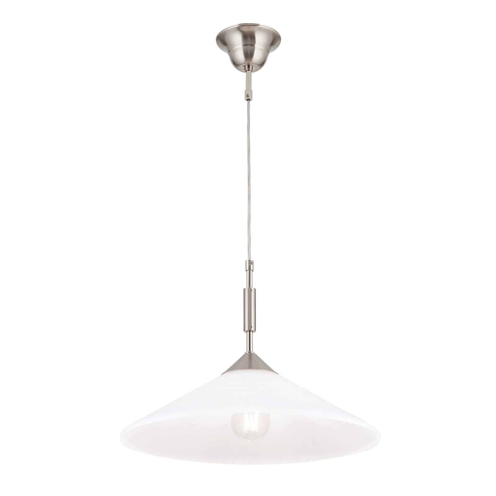 Viseća lampa ARTDESIGN, 1 izvora svetla, satin hrom, opalno staklo, Ø 40 cm - 4