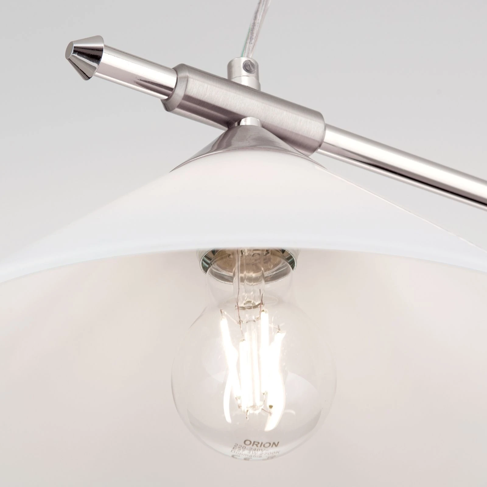 Viseća lampa ARTDESIGN, 2 izvora svetla, satin hrom, opalno staklo - 5