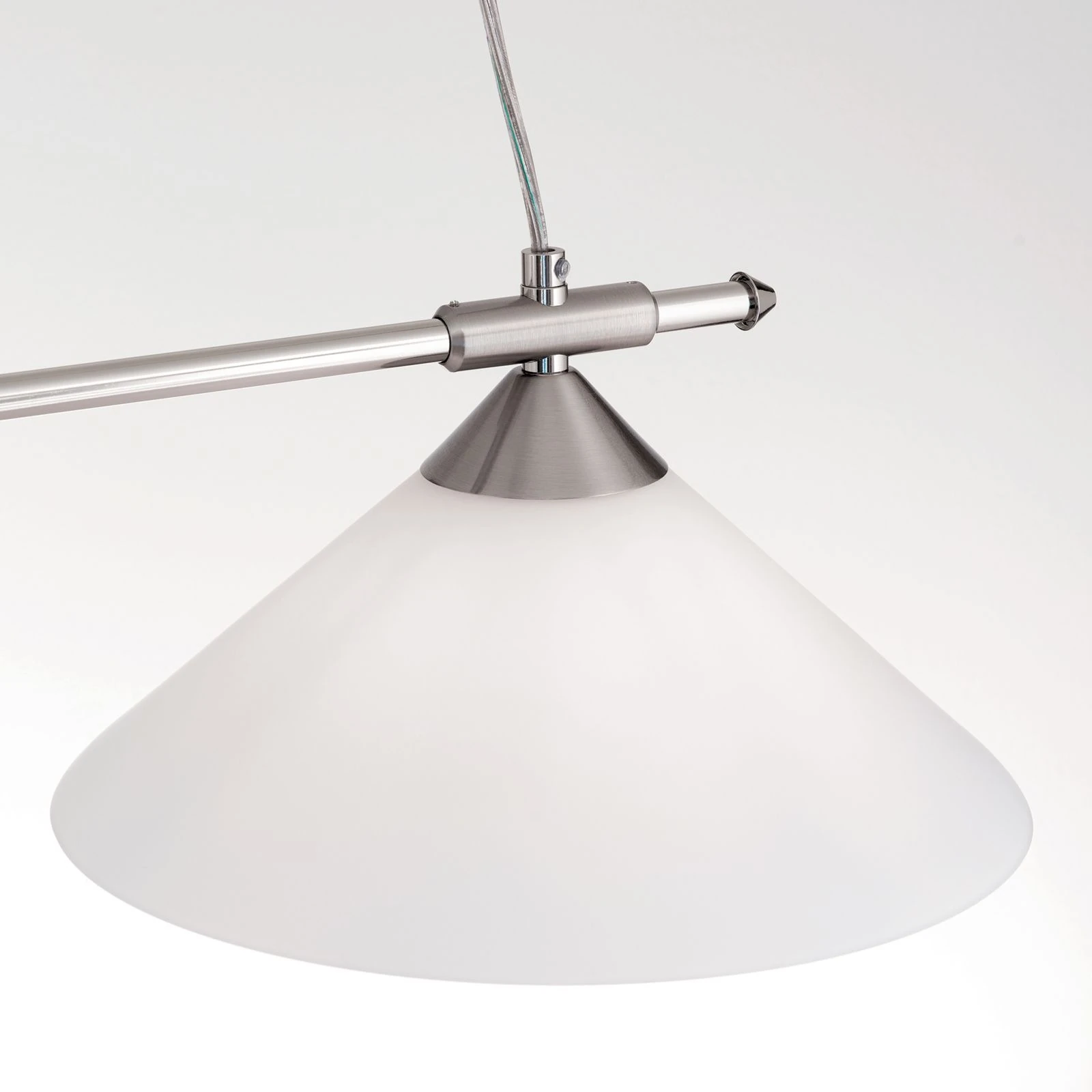 Viseća lampa ARTDESIGN, 2 izvora svetla, satin hrom, opalno staklo - 6