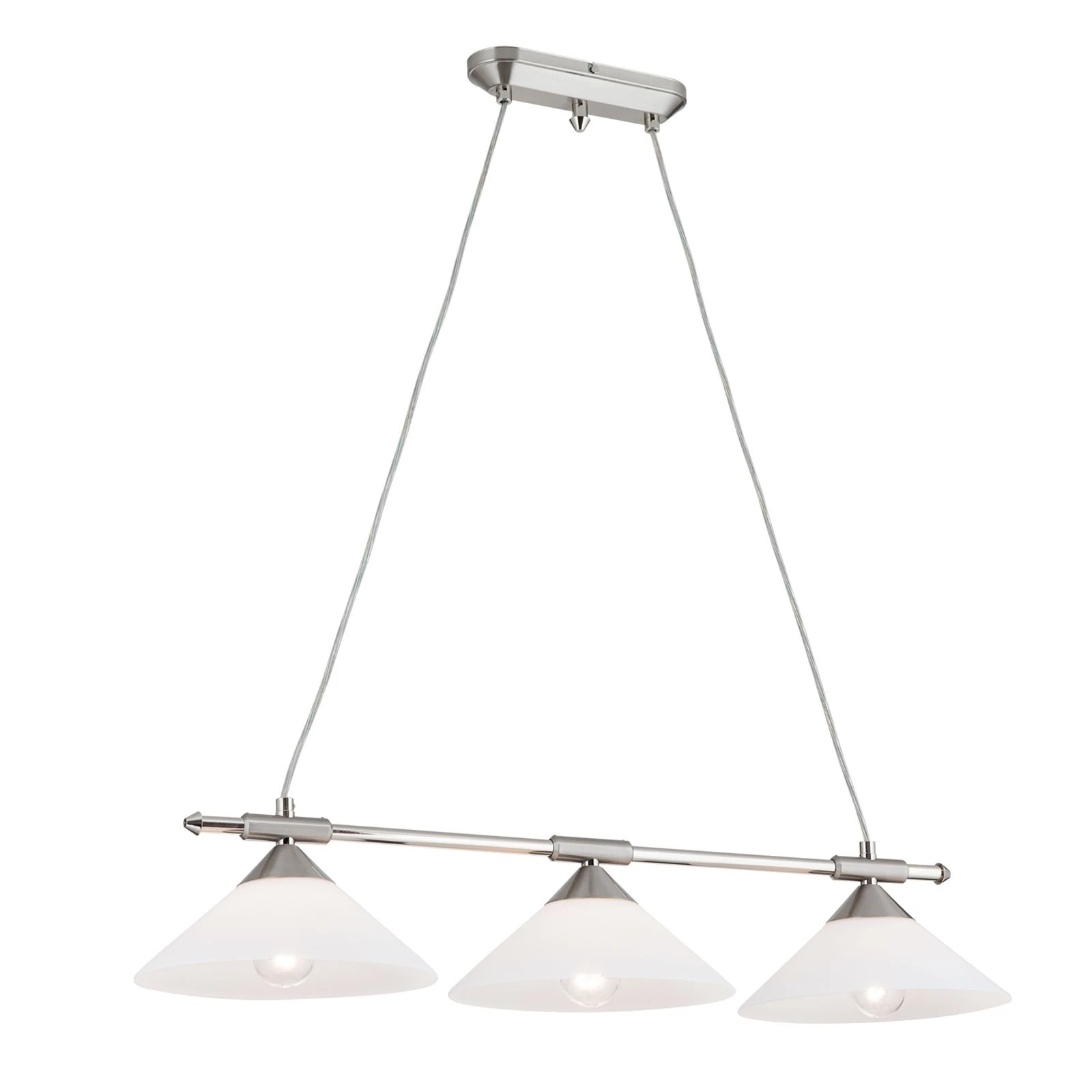 Viseća lampa ARTDESIGN, 3 izvora svetla, satin hrom, opalno staklo - 4