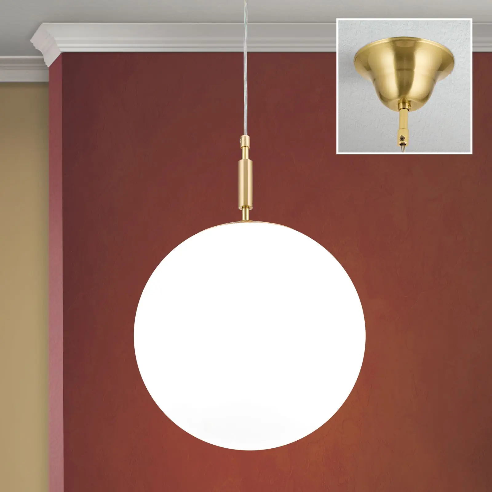 Viseća lampa ARTDESIGN, mat mesing, 30cm - 2