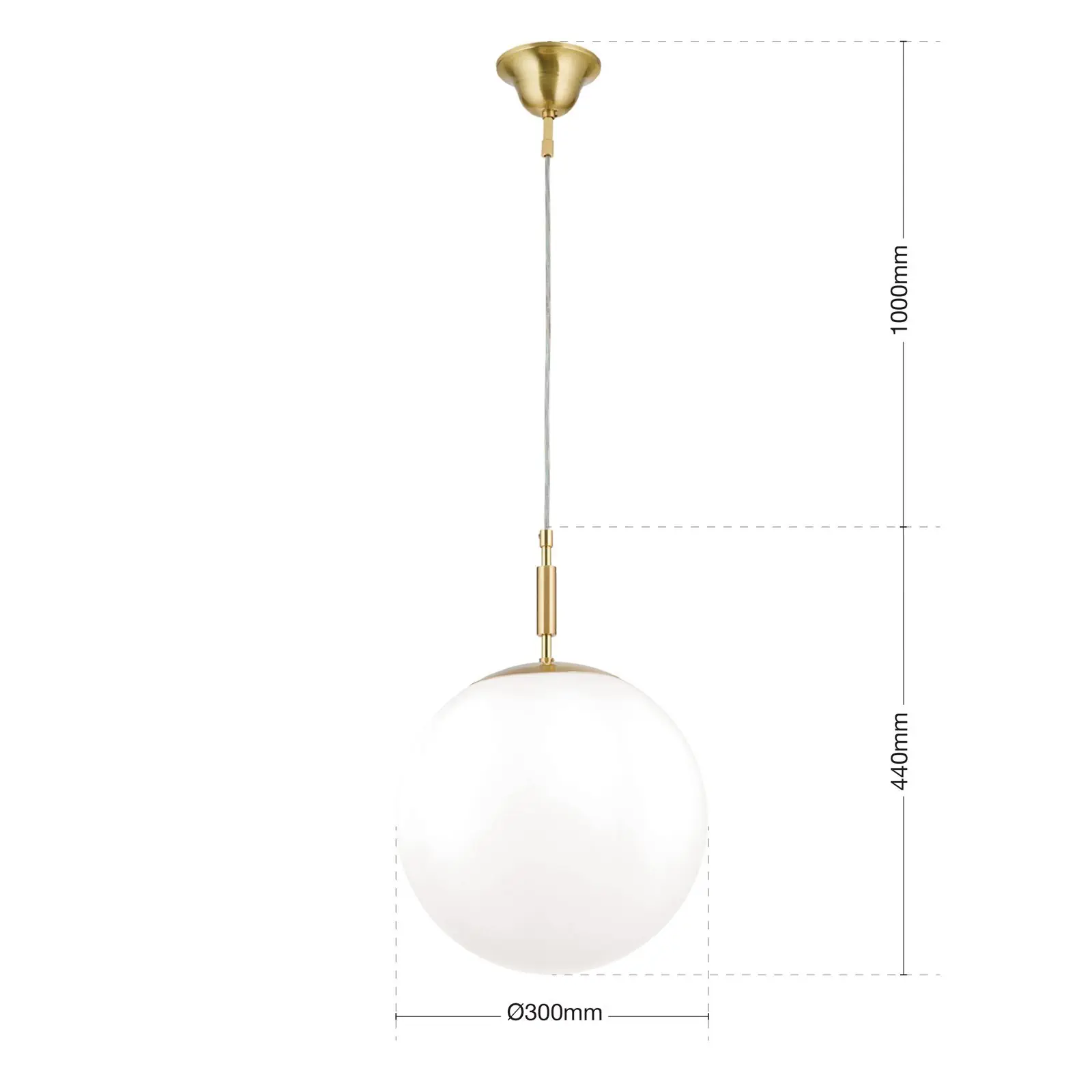 Viseća lampa ARTDESIGN, mat mesing, 30cm - 7