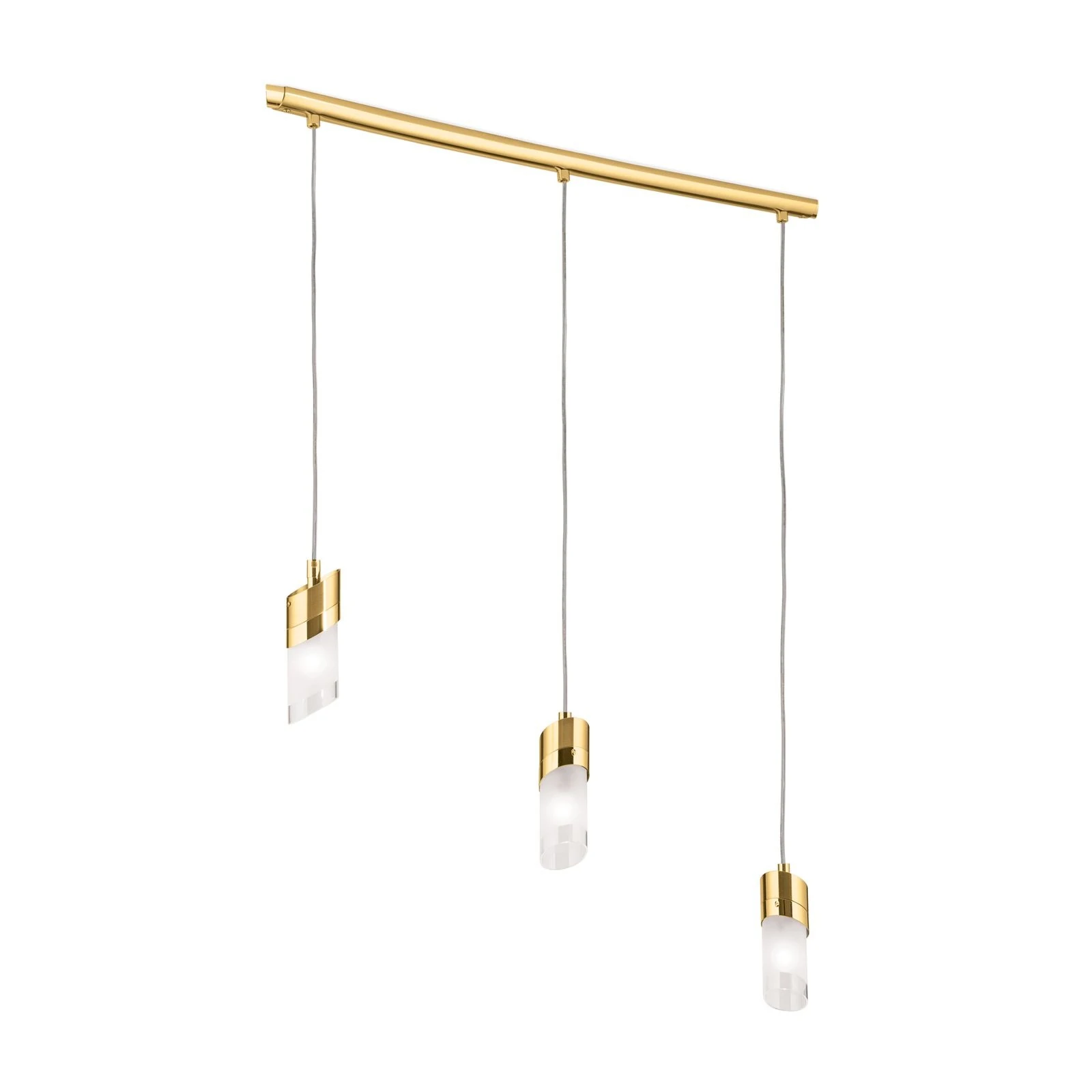 Viseća lampa SPOT EXCLUSIVE, 3 izvora svetla, brušeno zlato, satinirano difuzno staklo - 4