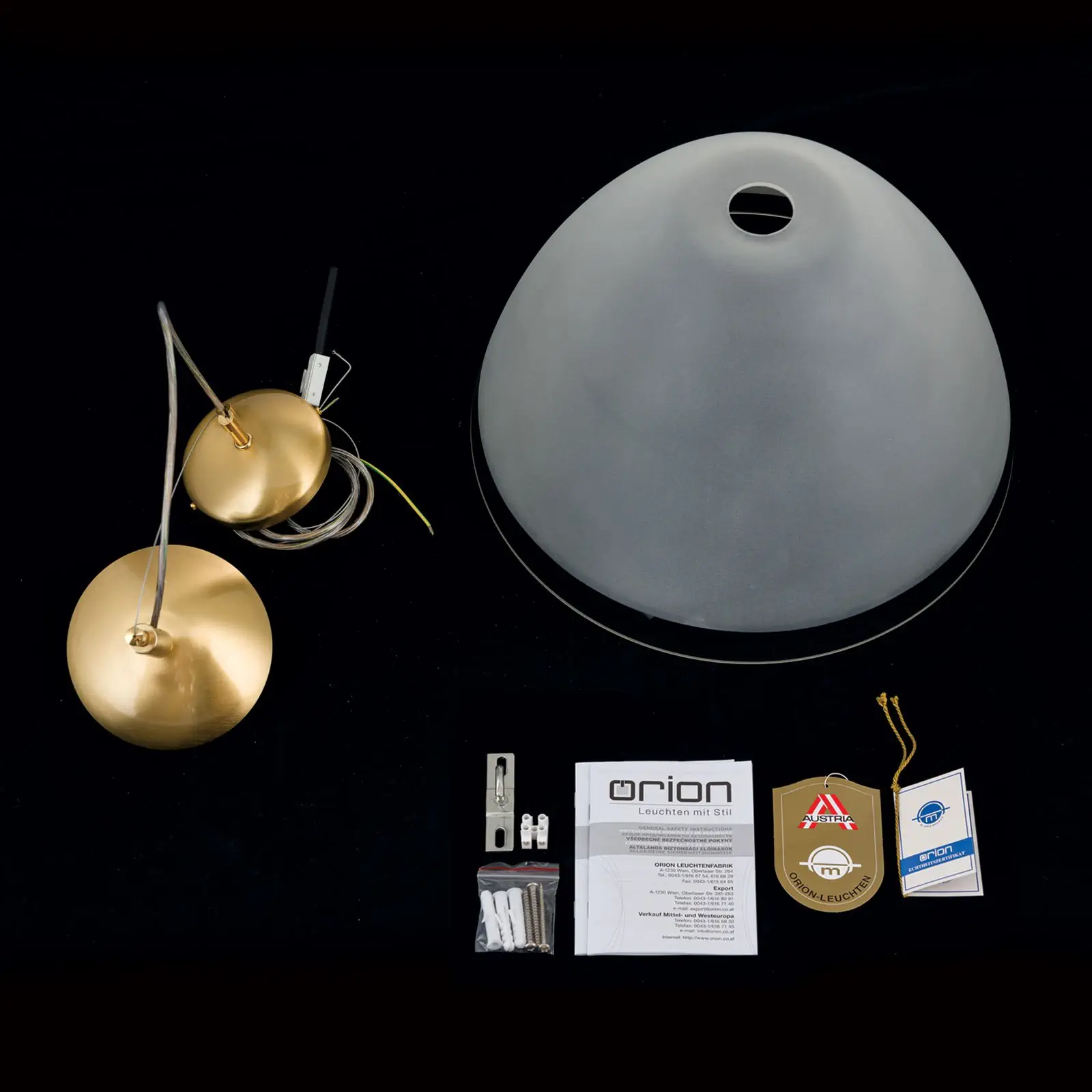 Viseća lampa OPALDESIGN, mat zlatna, 40 cm - 8