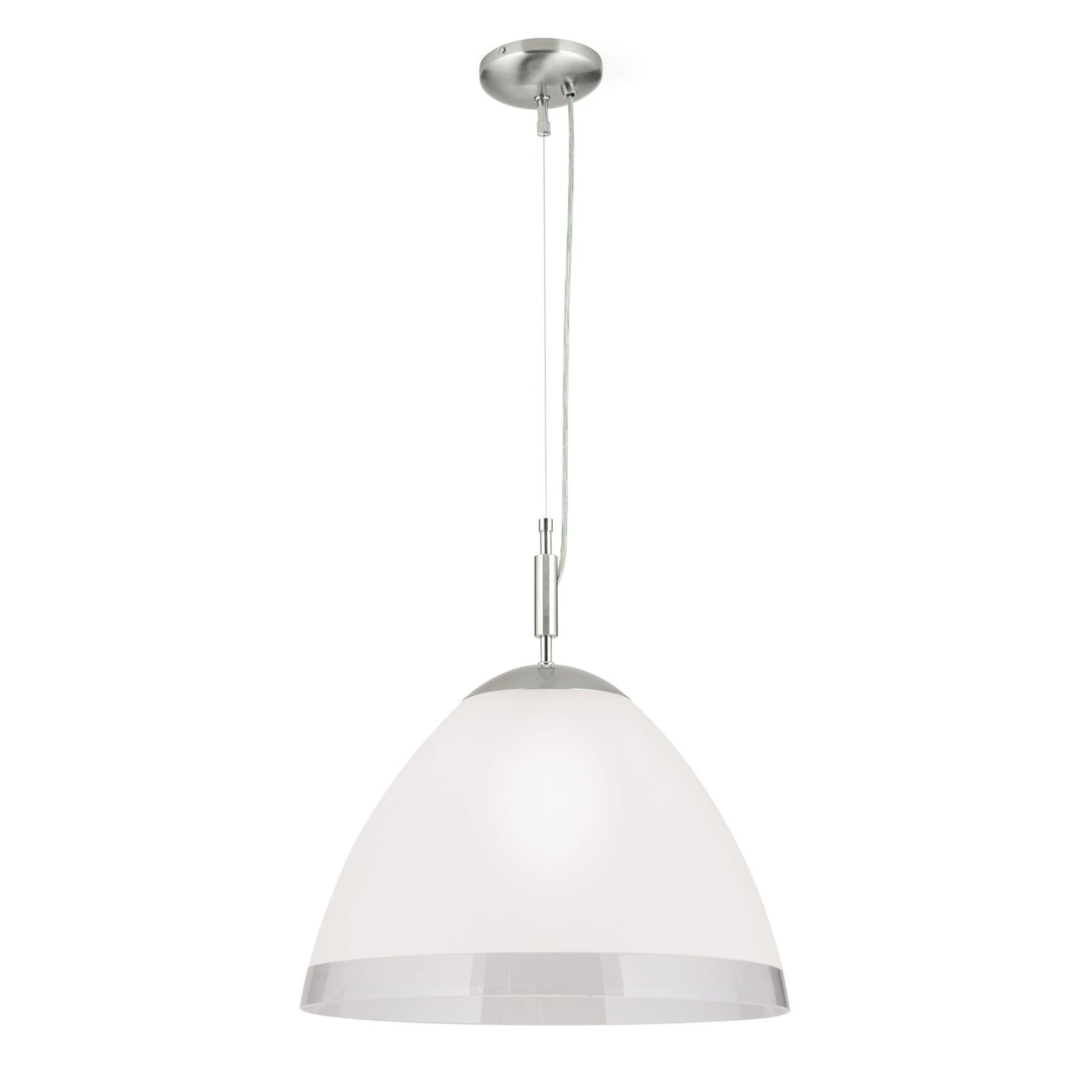 Viseća lampa OPALDESIGN, saten hrom, 40 cm - 4